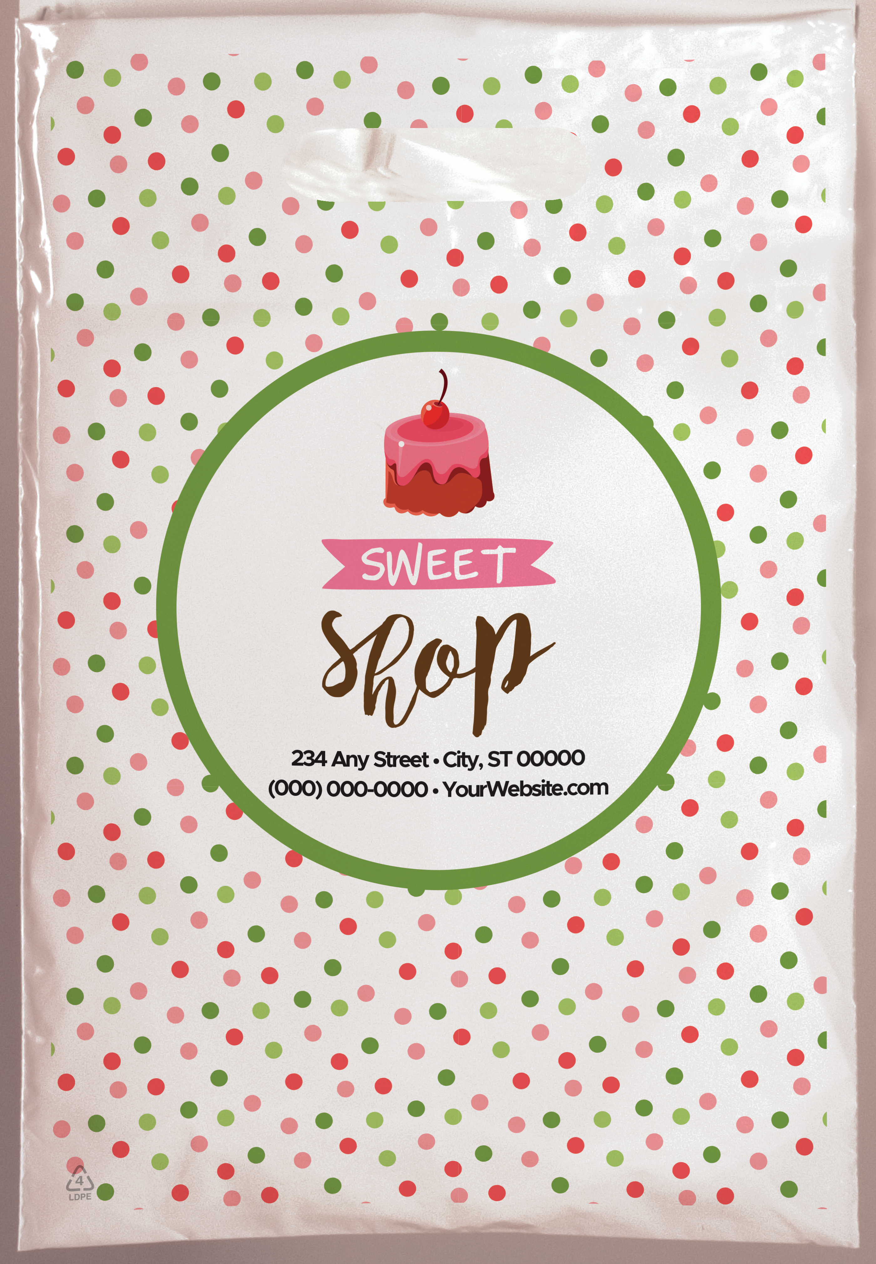 Christmas Scatter Design 1 Plastic Bag (12" x 15")