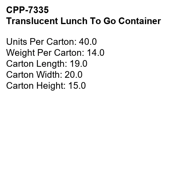 Translucent Lunch To Go Container 3