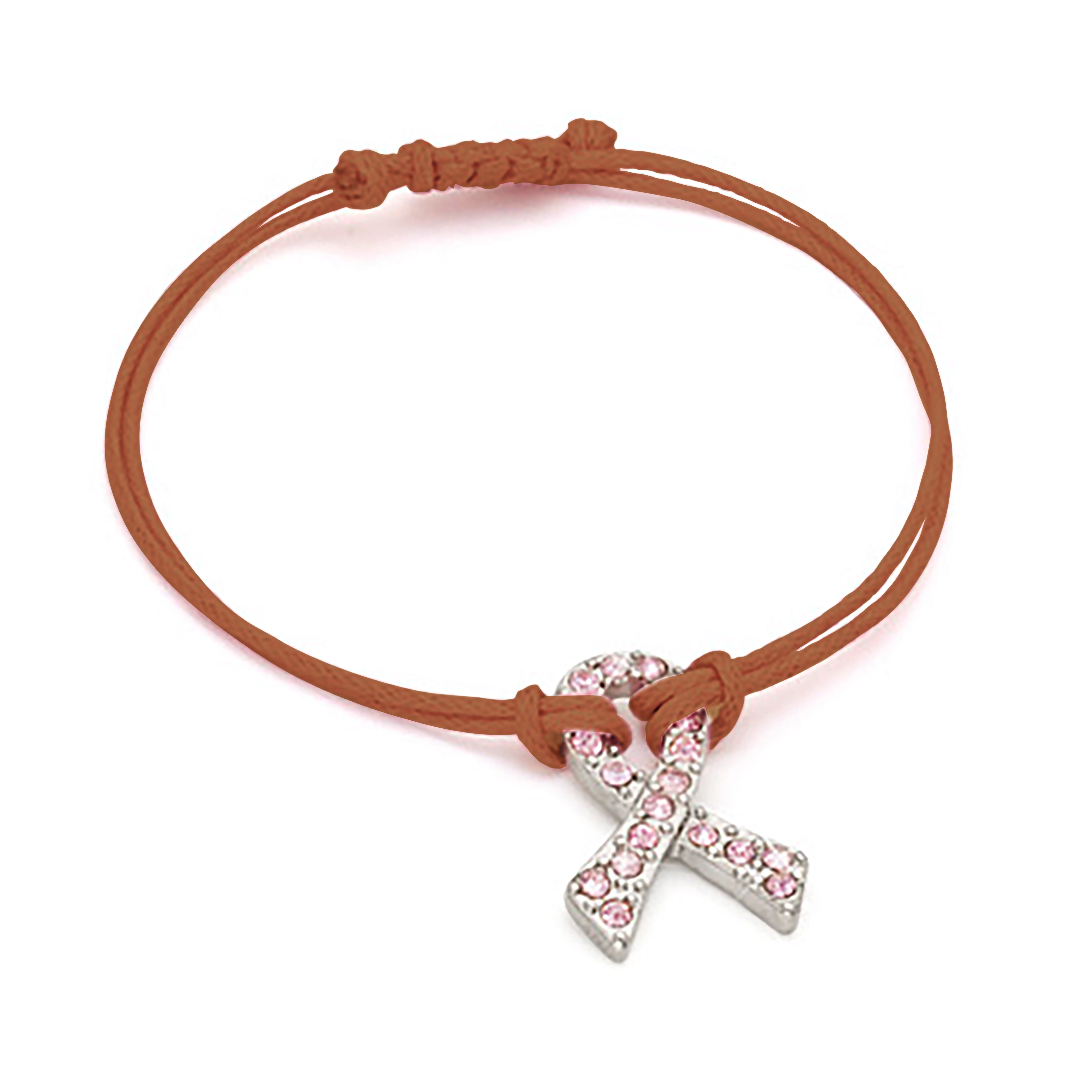Crystal Breast Cancer Awareness Pink Ribbon Bracelet 3