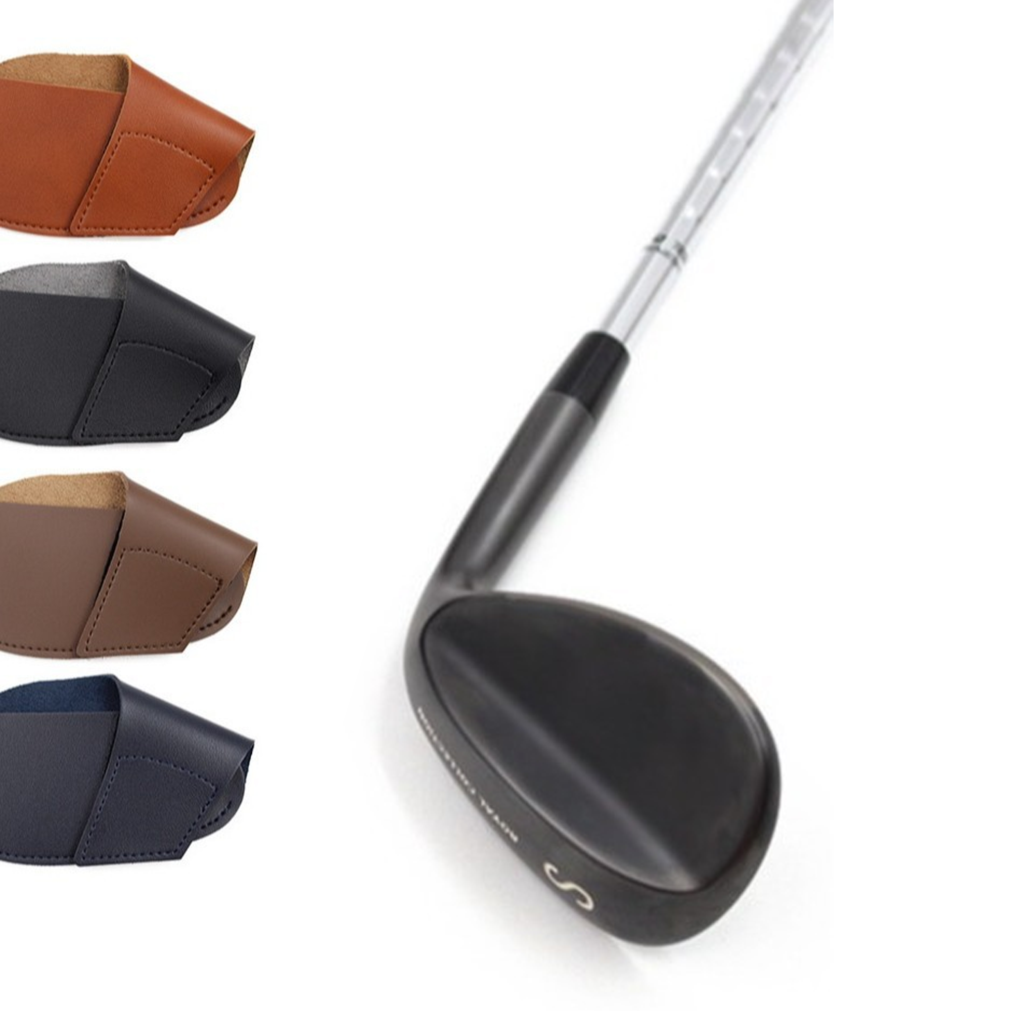 Leather Golf Club Head Protection Cover 2