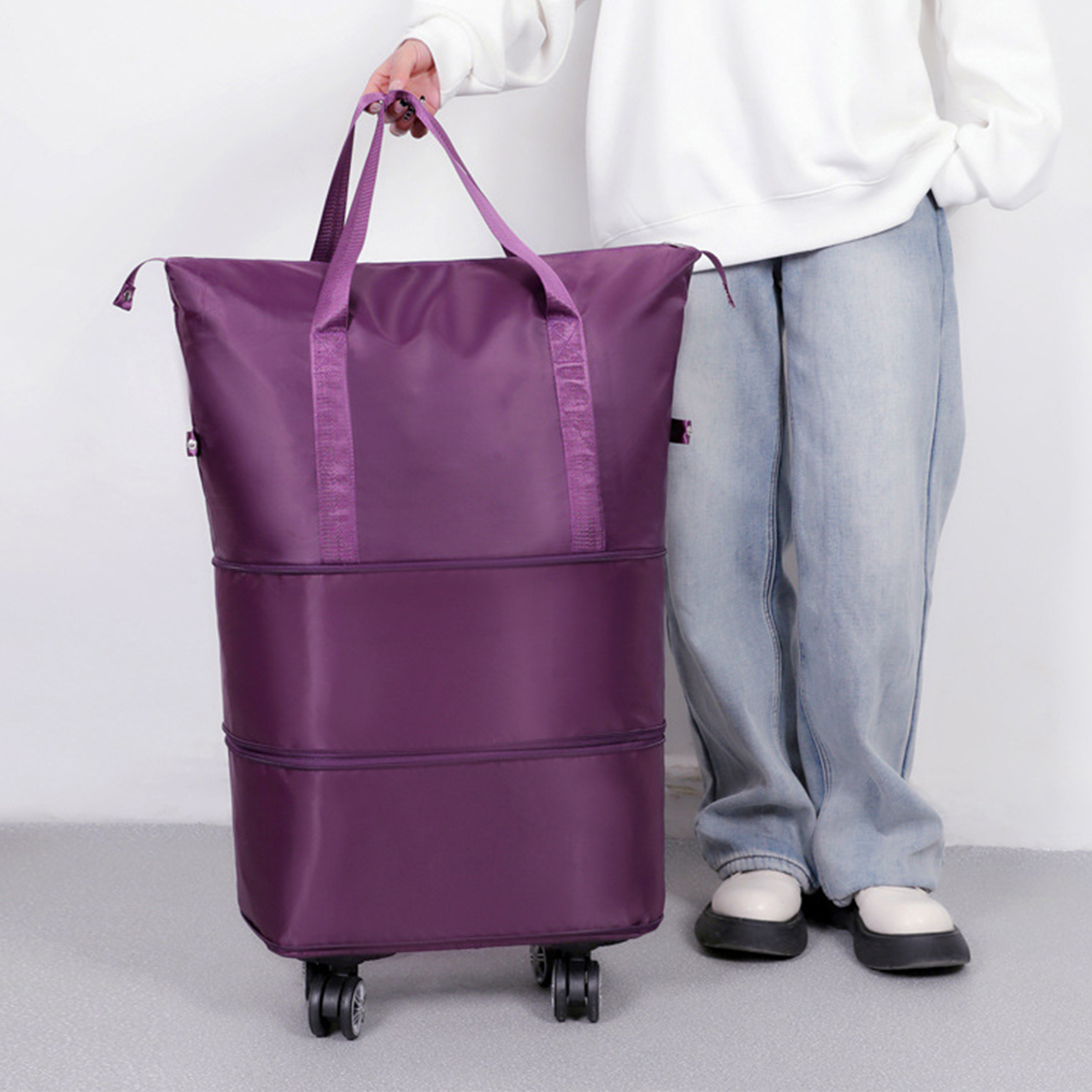 Polyester Large Capacity Foldable Business Travel Bag 12