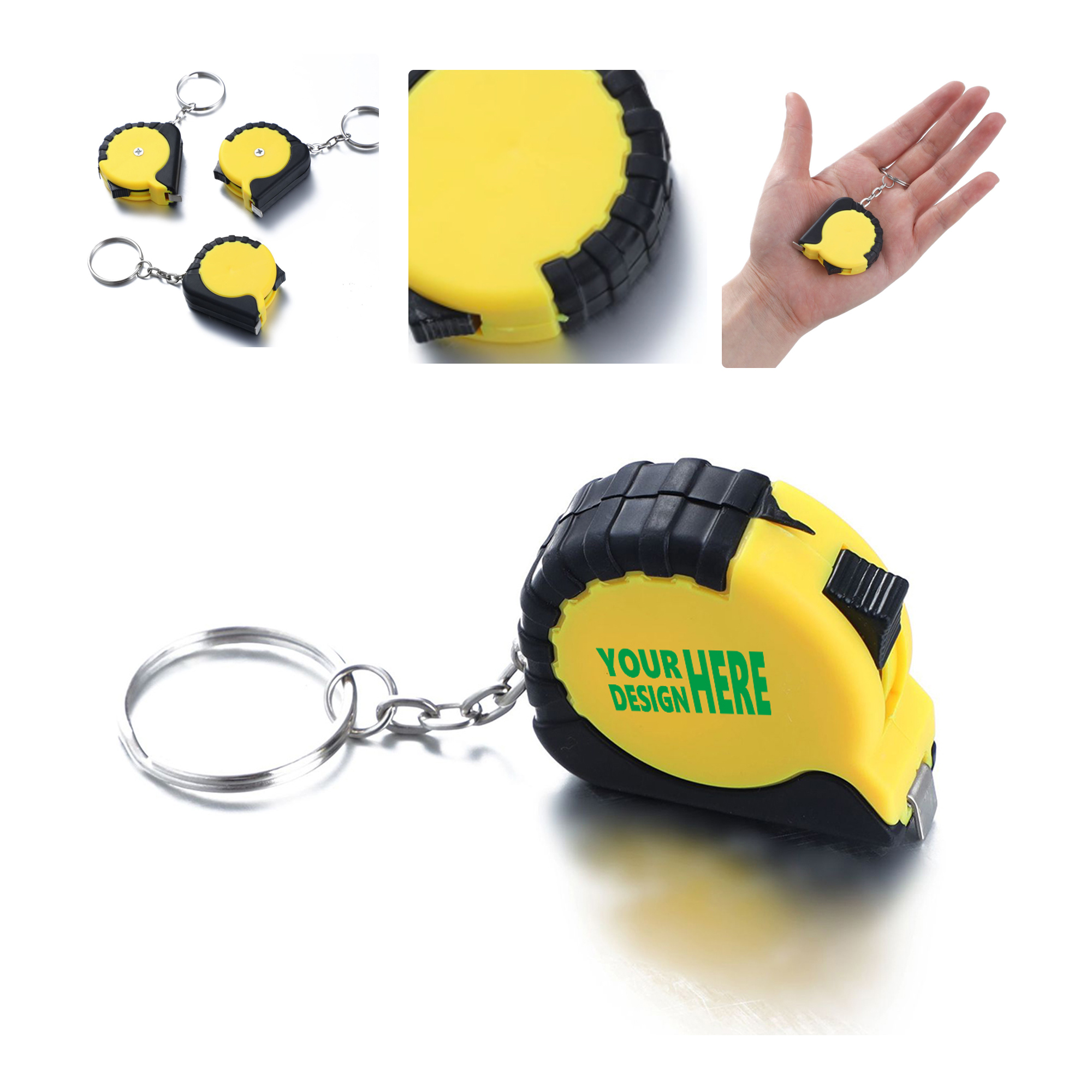 MOQ 50 Compact Retractable Keychain Tape Measure 2