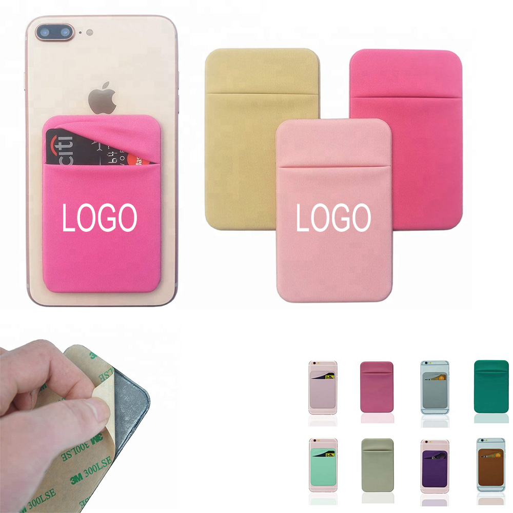Elastic Lycra Cell Phone Wallet /Holder With Cover 1