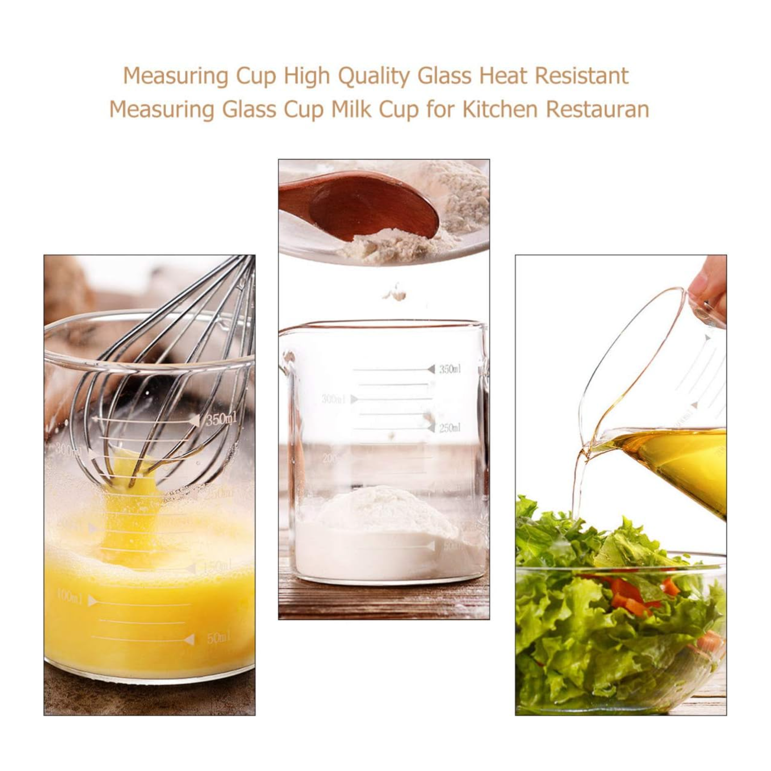 Beaker Mug w/ Handle Durable Bamboo Lid 6