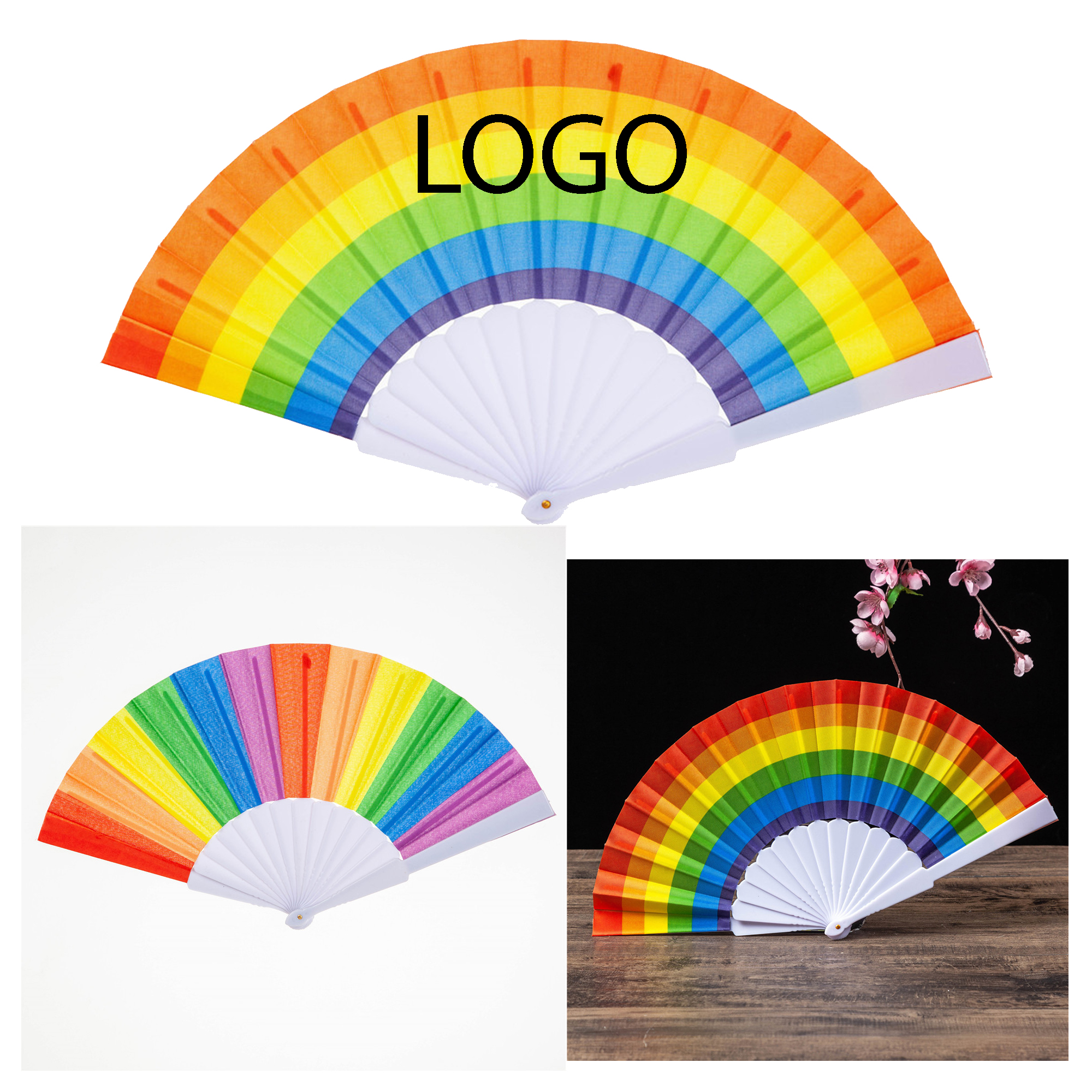 Colorful 9" Promo Hand Fan 3