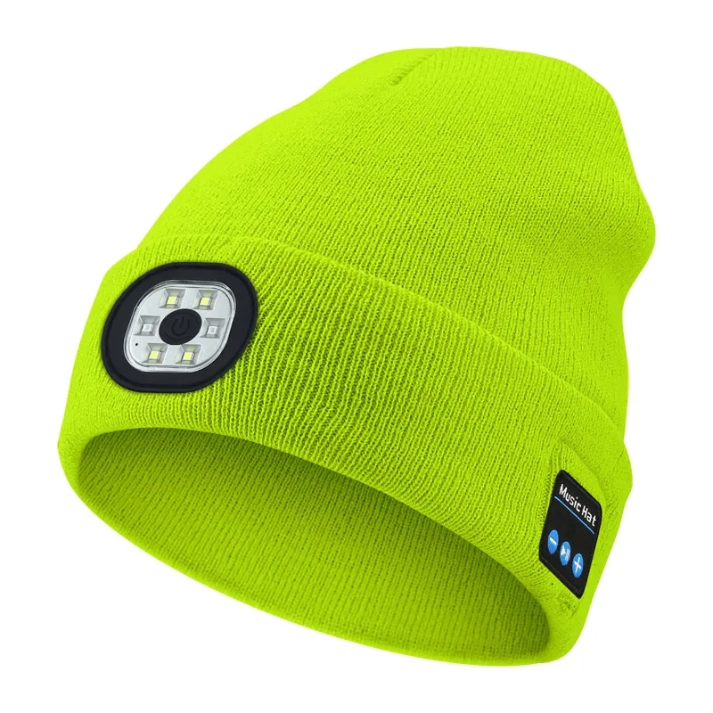 Wireless Musical Knitted Cap With Headlight 6