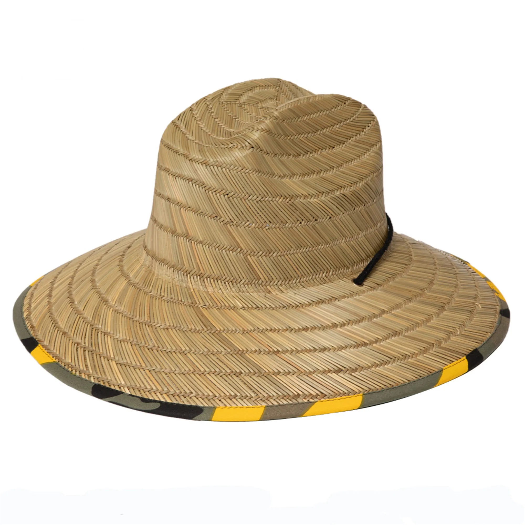 Straw Lifeguard Hat With Custom Woven Label 8