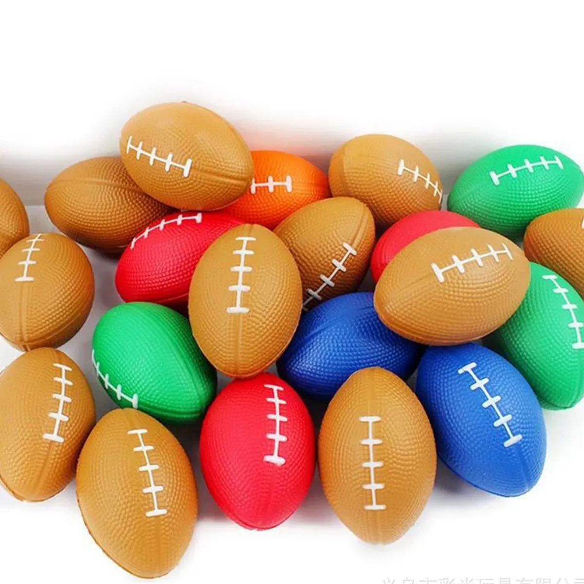 3.5" Mini Rugby Ball Squeezie Stress Reliever 3