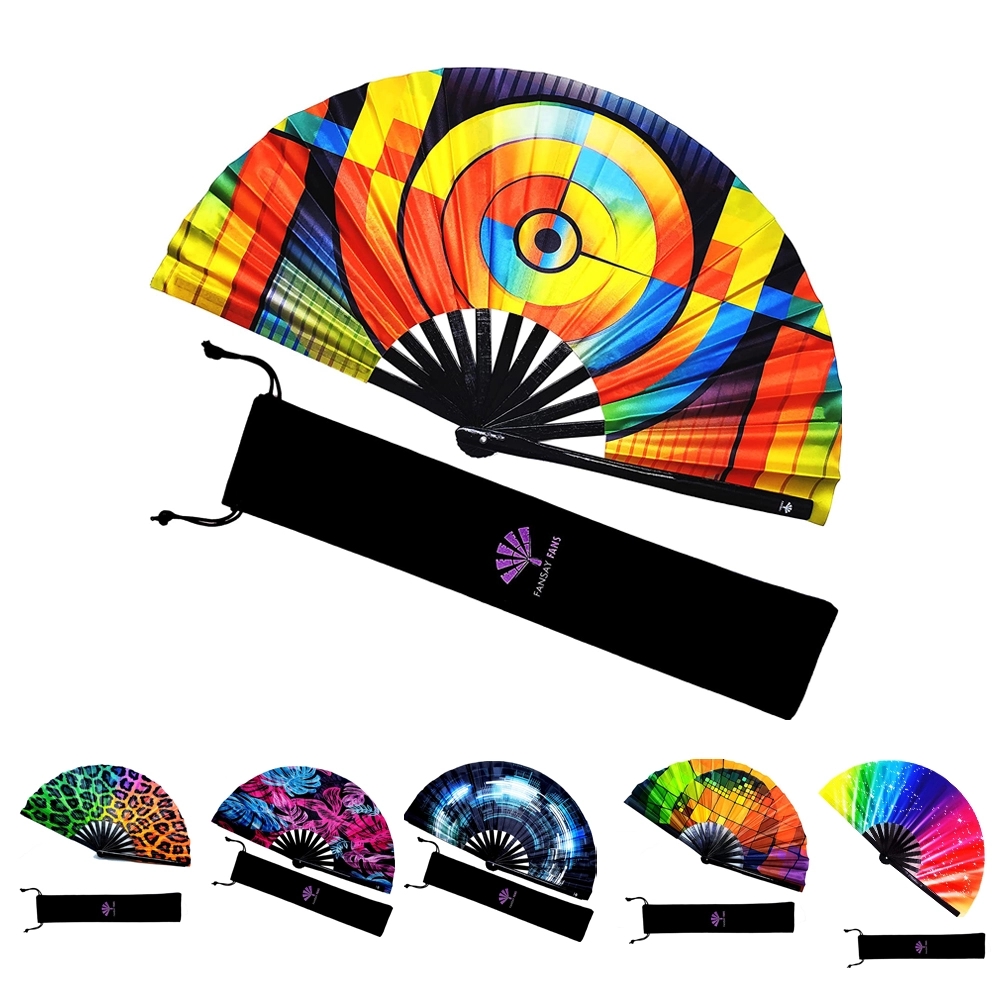 Folding Fabric Hand Fan 1