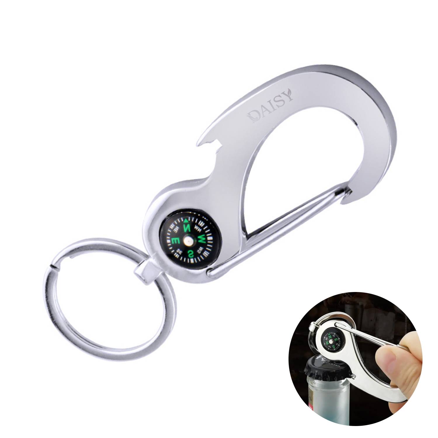 Multifunction Compass Key Chains Bottle Opener 1