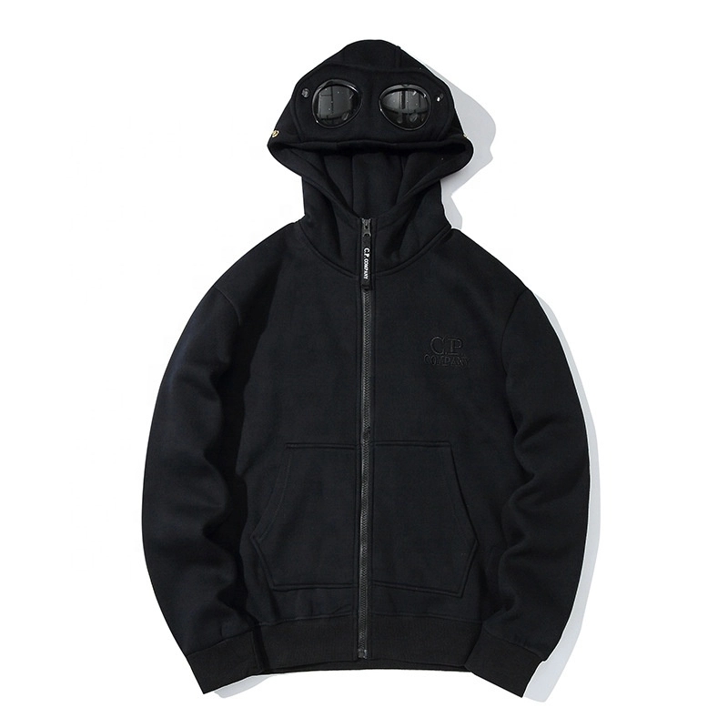 Zip Hooded Sweatshirt with Round Lens 1