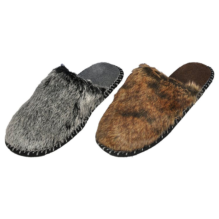 Men's Furry Slippers - Assorted S-XL 2