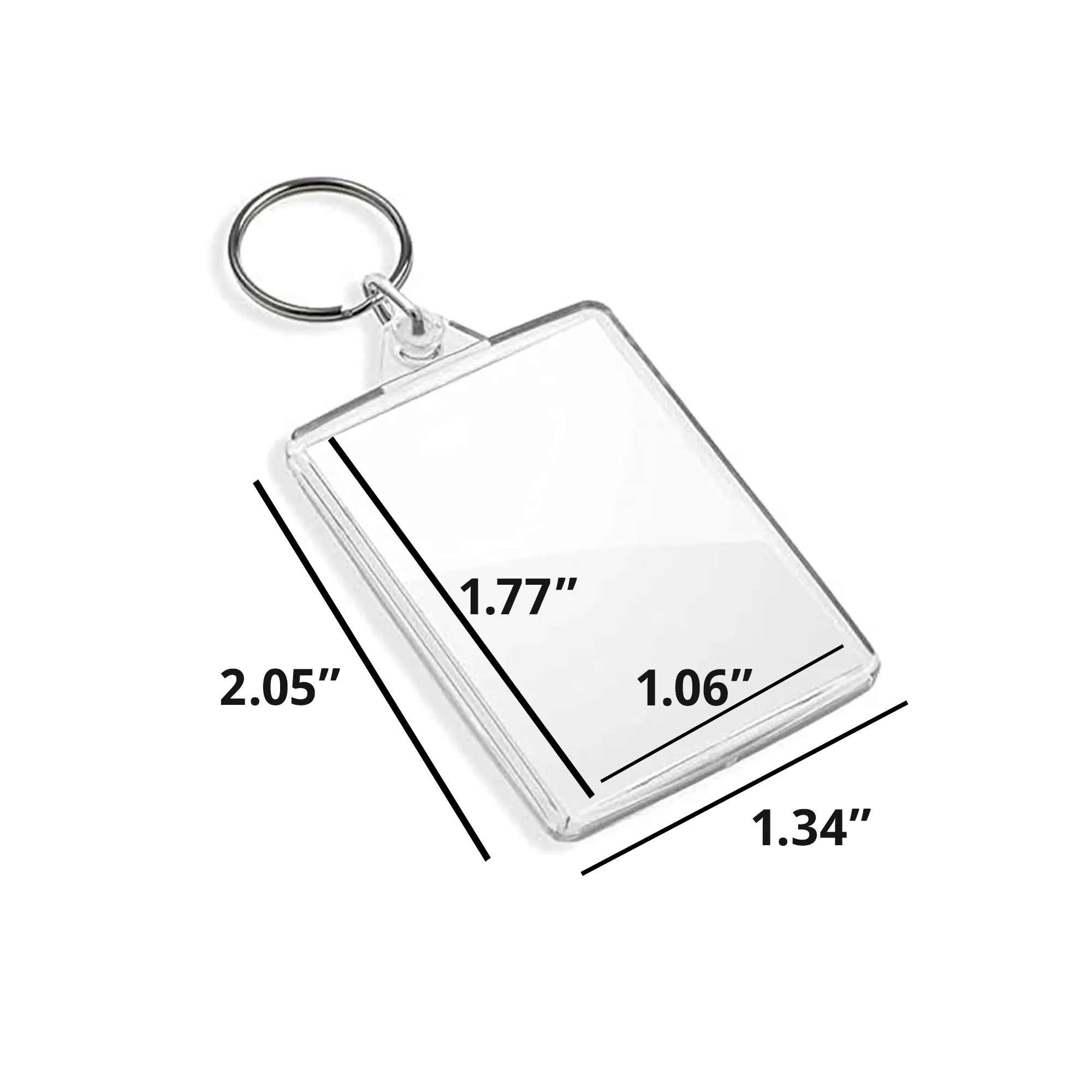 Clear Acrylic Photo Frame Keychain 3