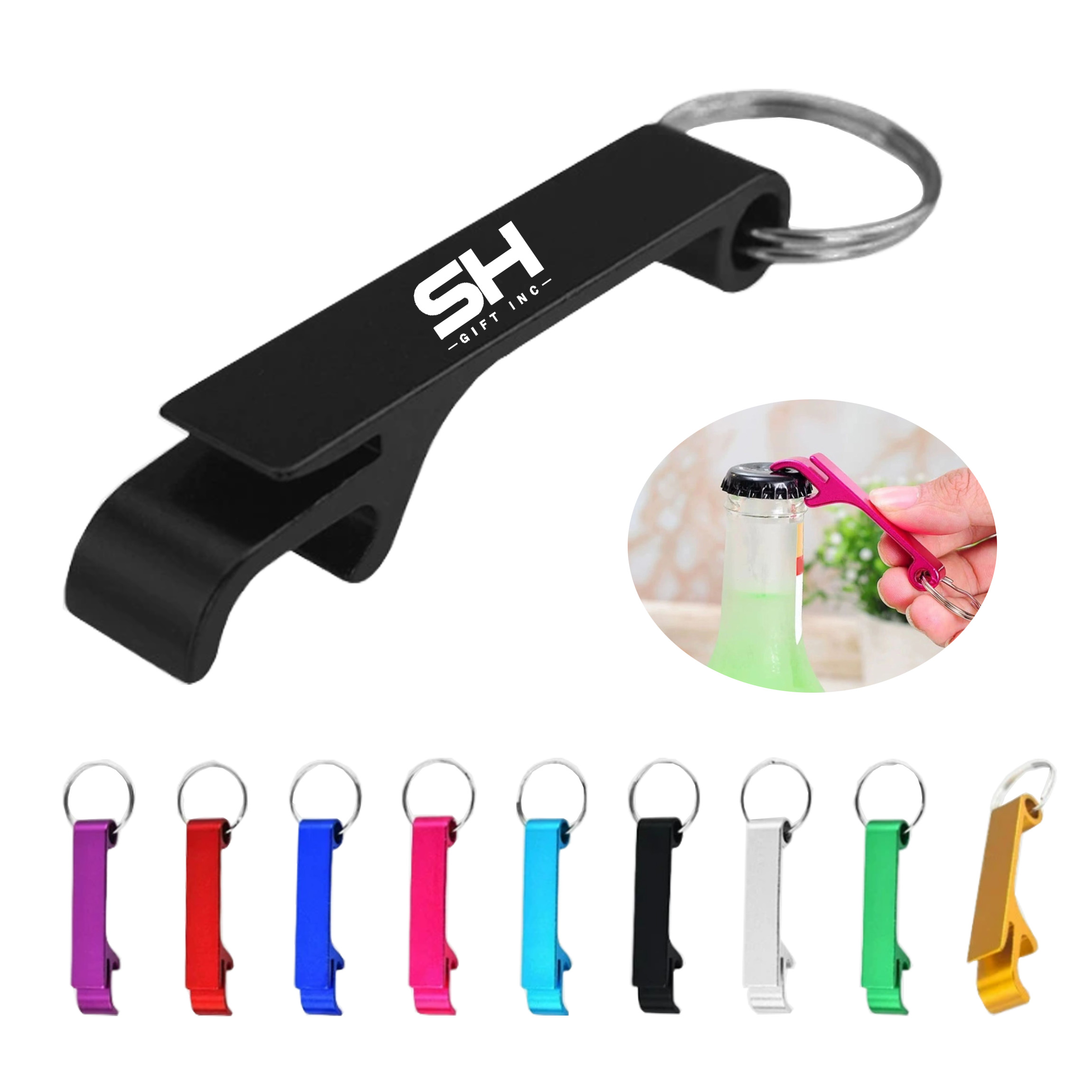 Aluminum Alloy Bottle Opener Keychain 2