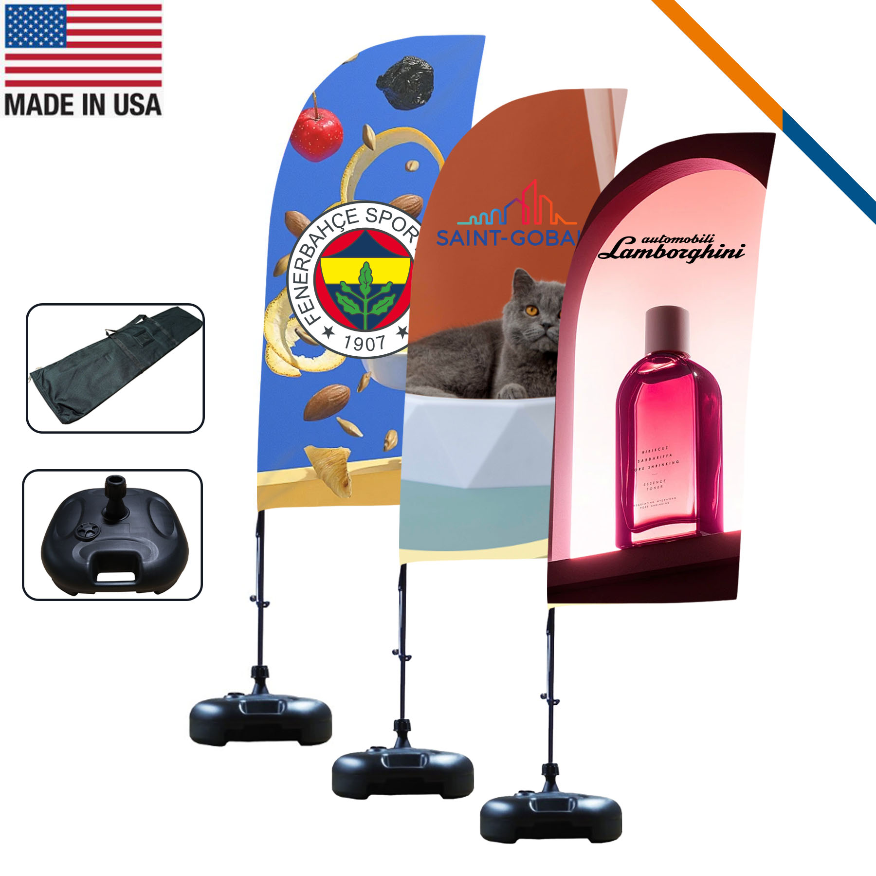 7' Kurpa Double-Sided Straight Flag 2