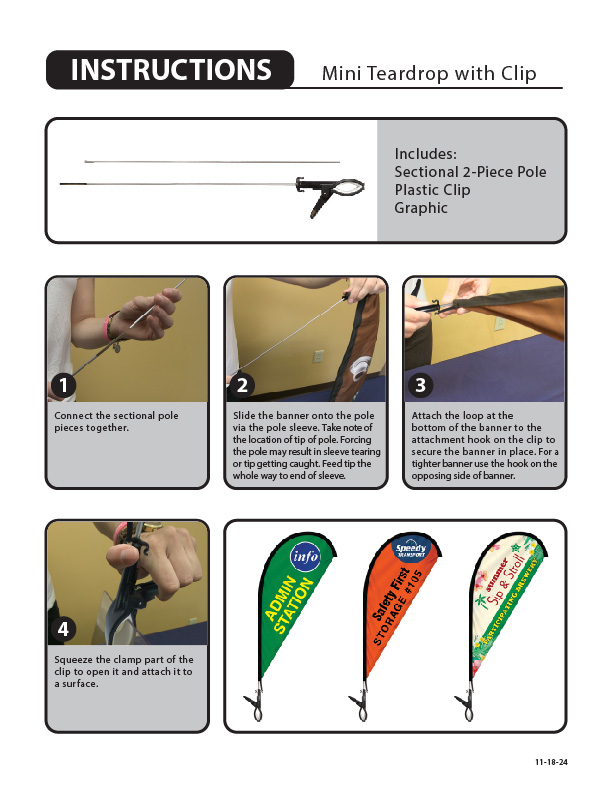 Mini Teardrop Banner with Clip 7