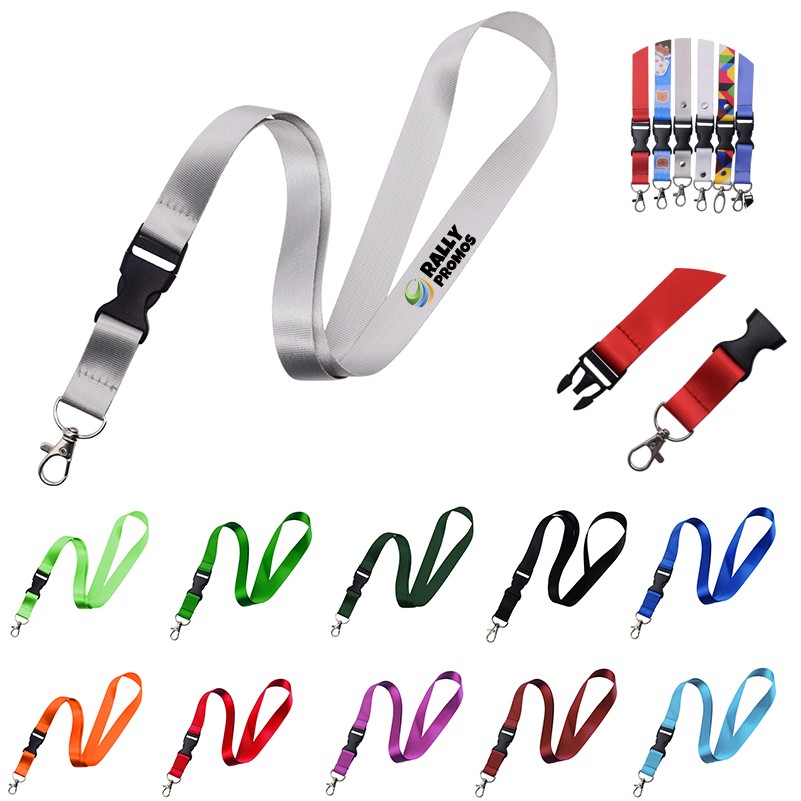 Polyester Lanyard Rope With Safety Clip Quick Release Buckle 2