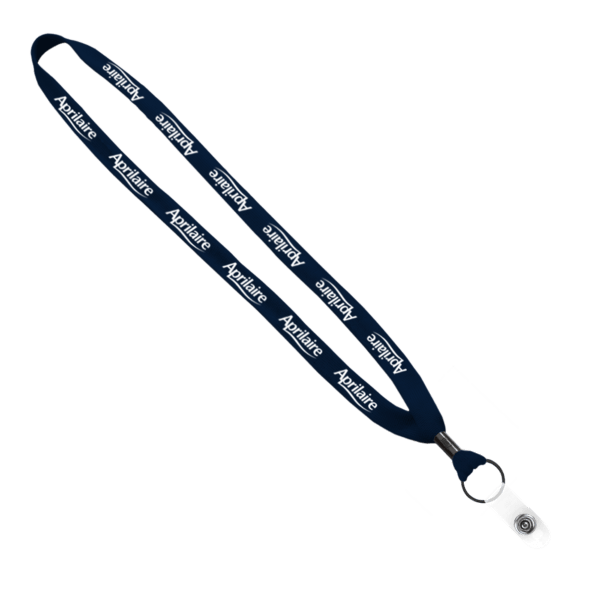5/8" Polyester Shoelace Lanyard with Metal Crimp & Split-Ring 370