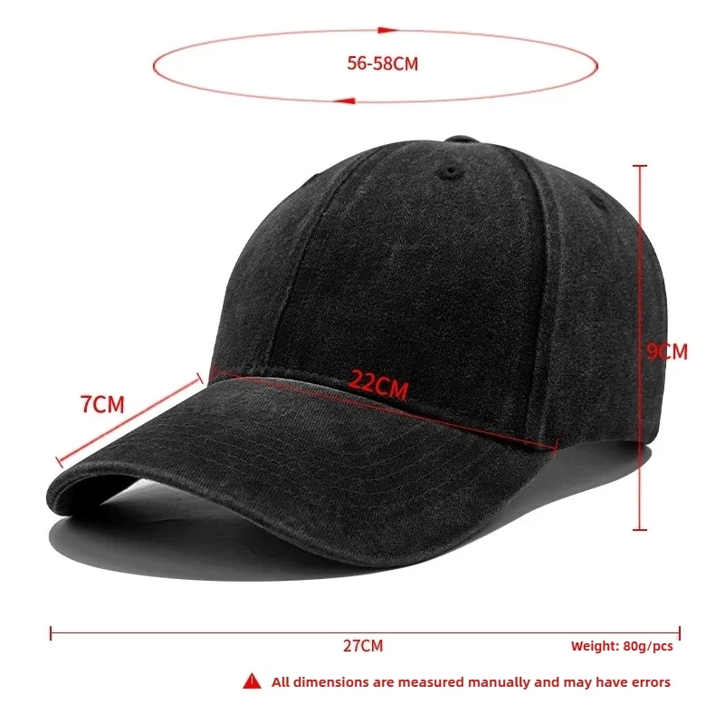 Washed Cotton Baseball Cap with Adjustable Buckle 2