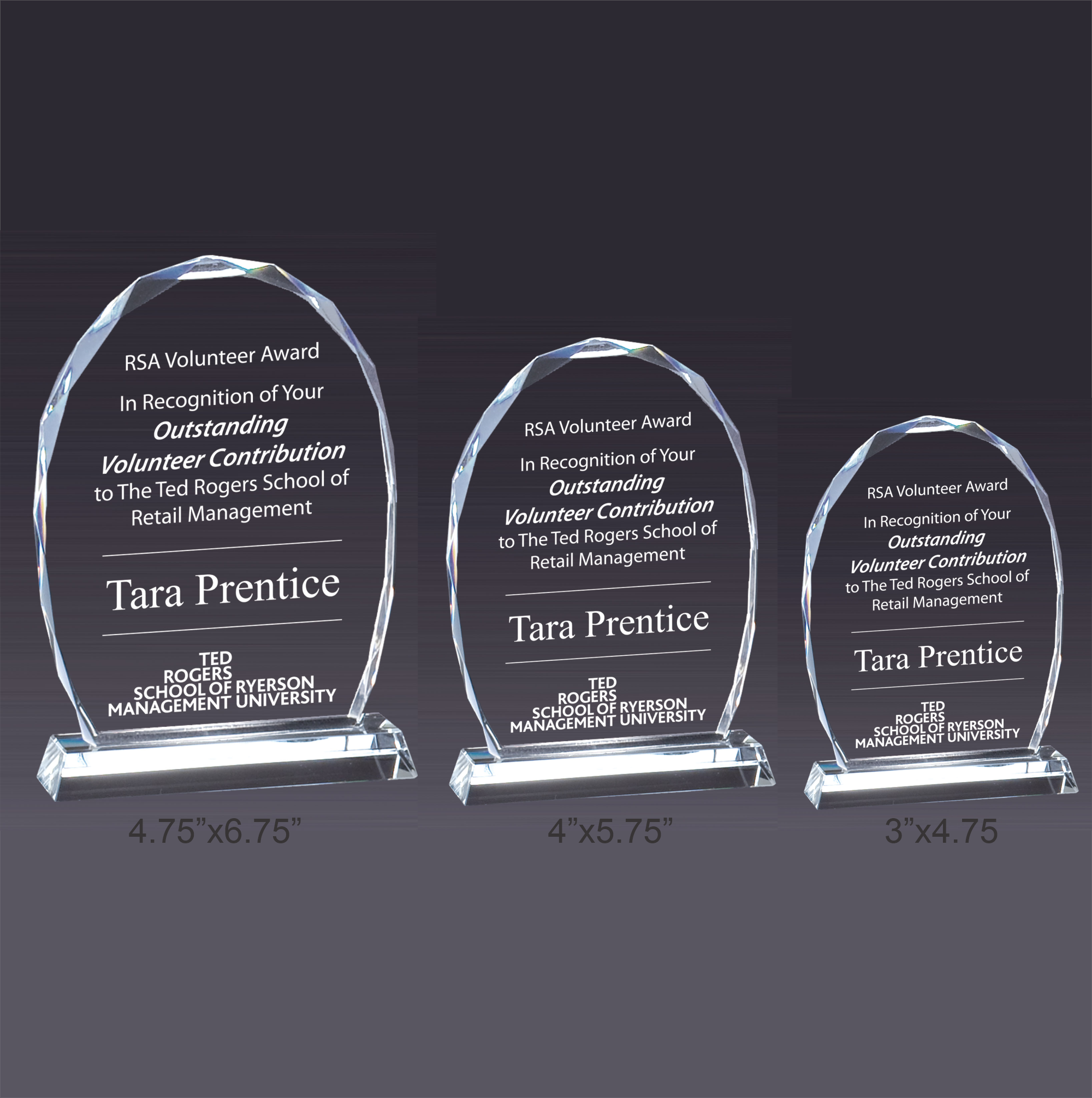 Oval Facet Crystal On Pedestal Base (7" , 8" or 9") 2