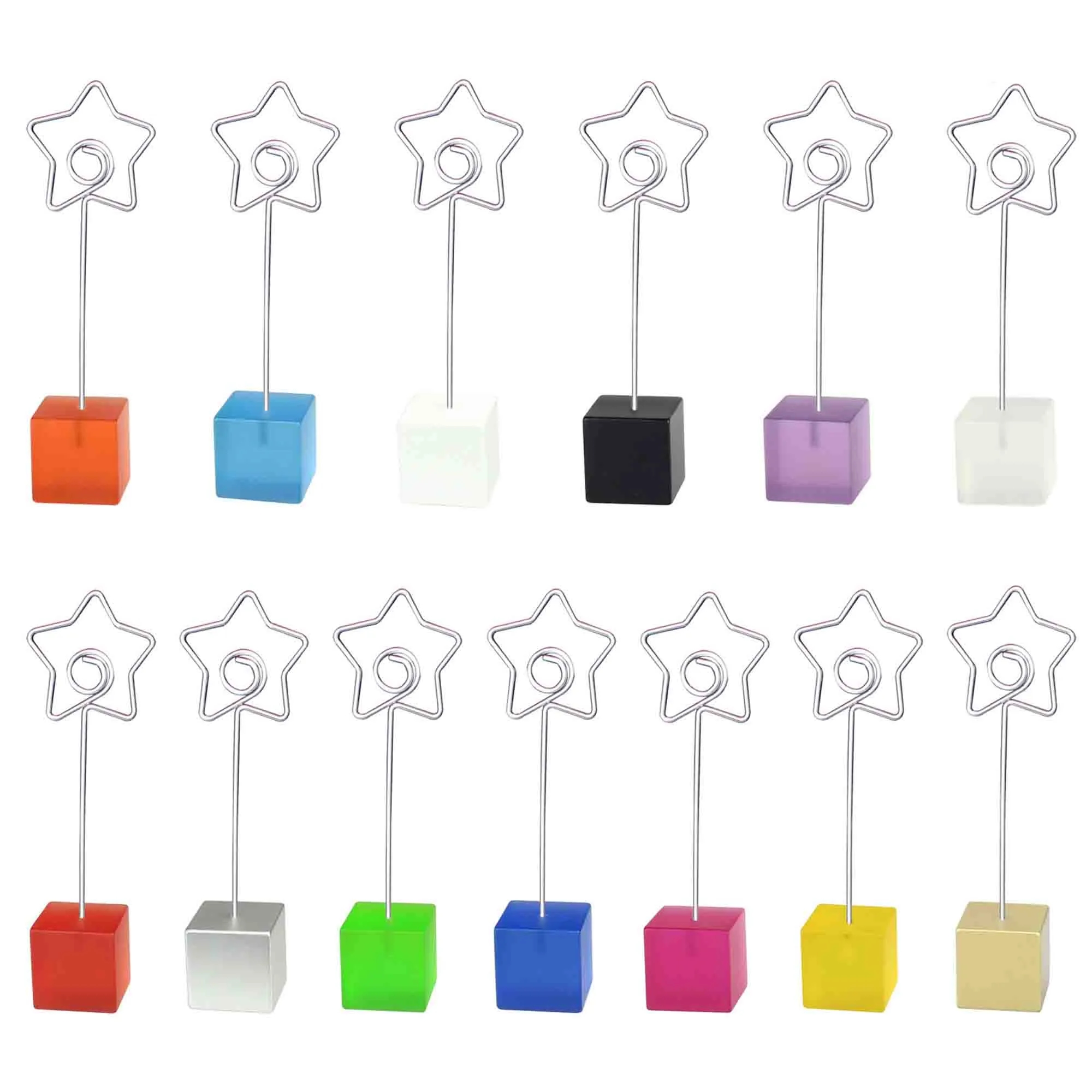 Lightweight Cube Base Memo Holder with Alligator Clip 4