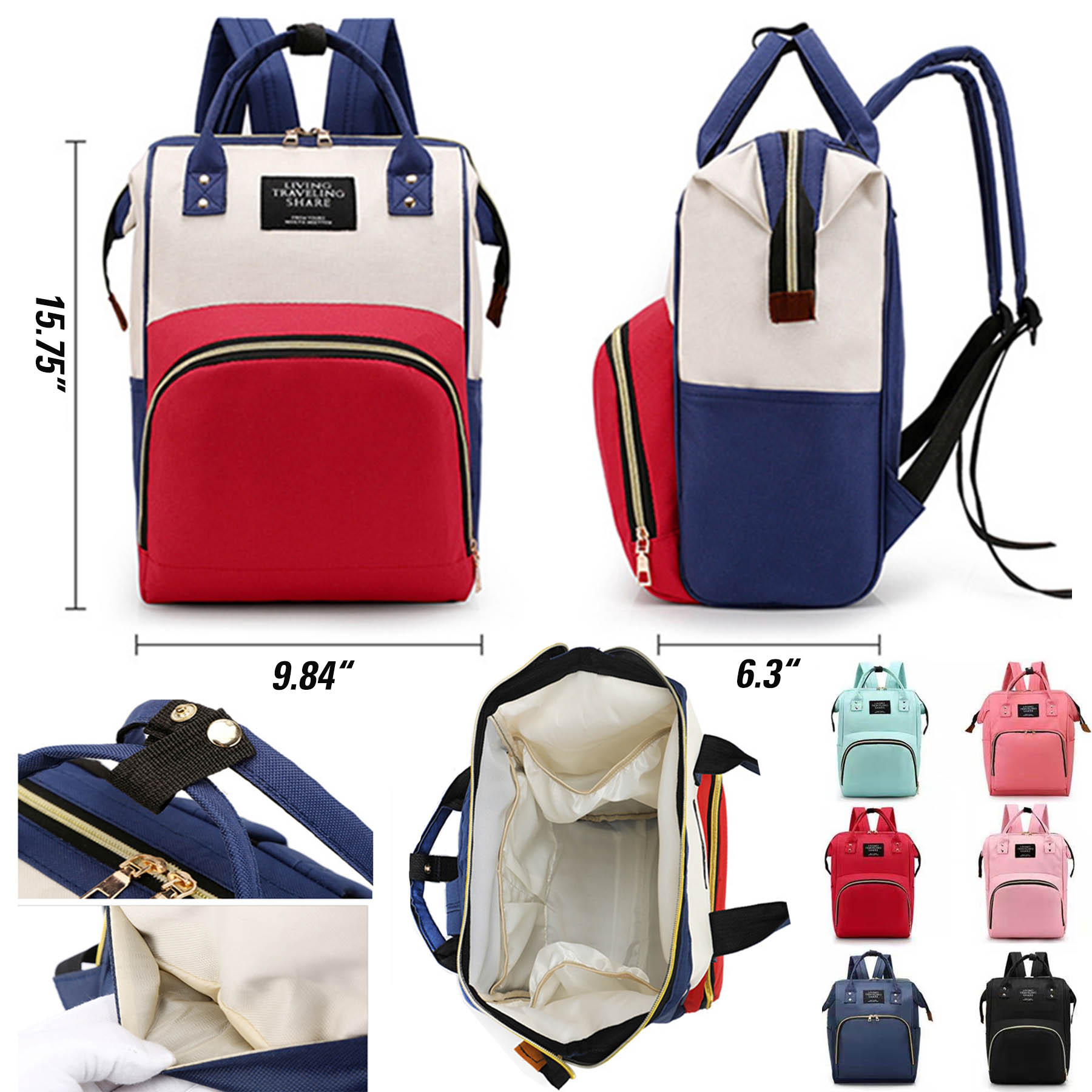 Baby Diaper Bag Waterproof Mommy Bag Backpack For Travel 2