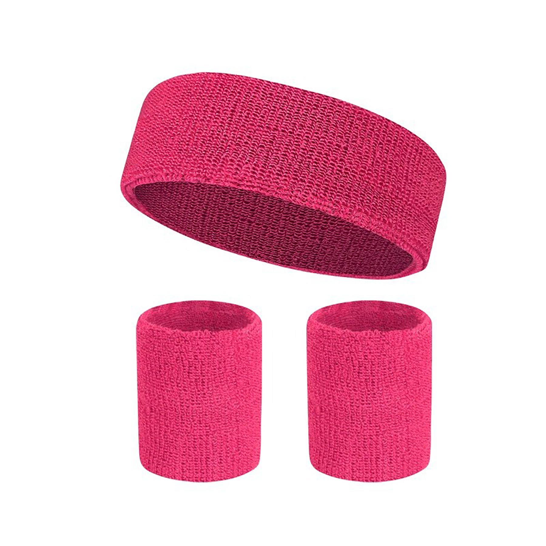 Solid Color 3 Pieces Bracer Wristband Sweatband 15