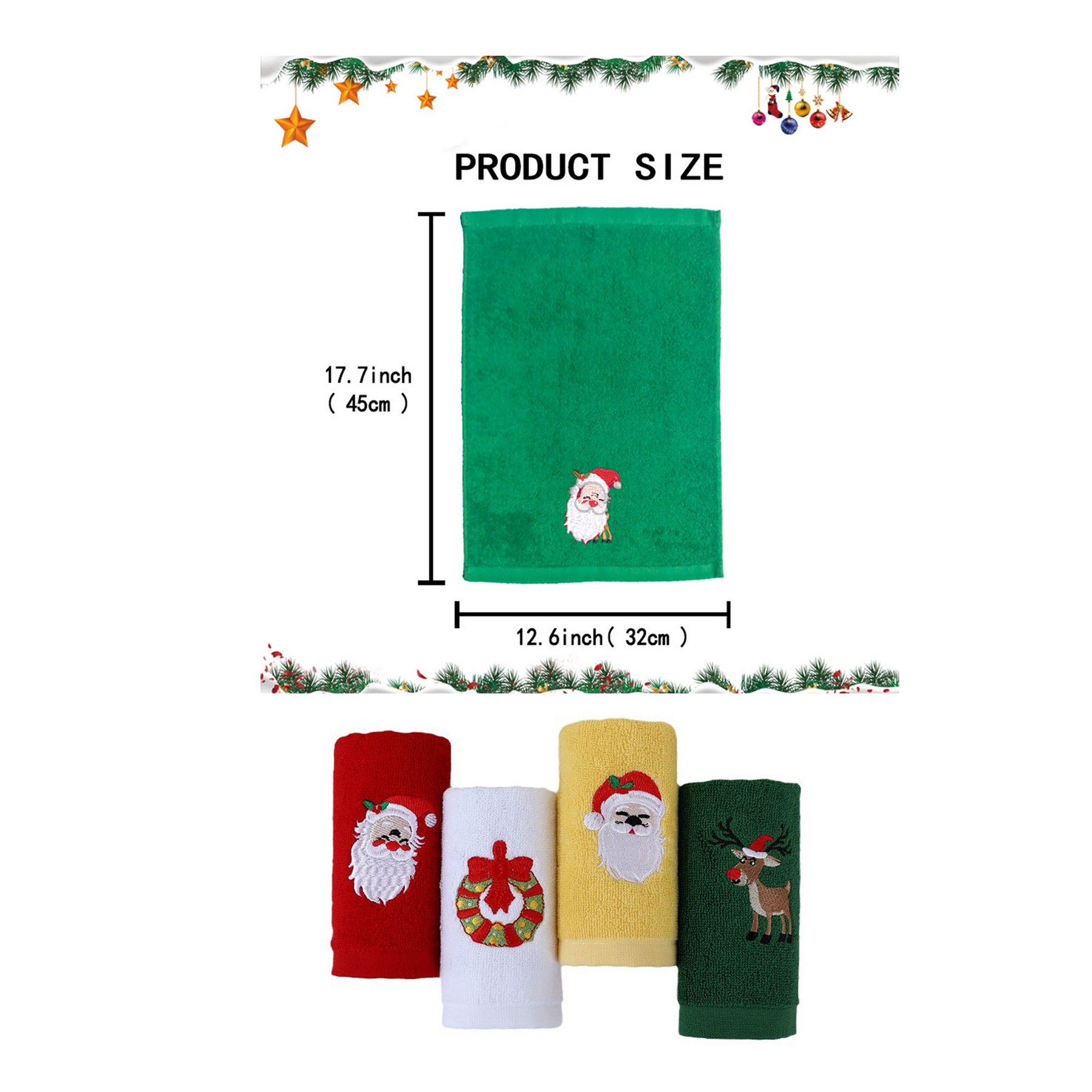 Cotton Towel With Christmas Elements 2