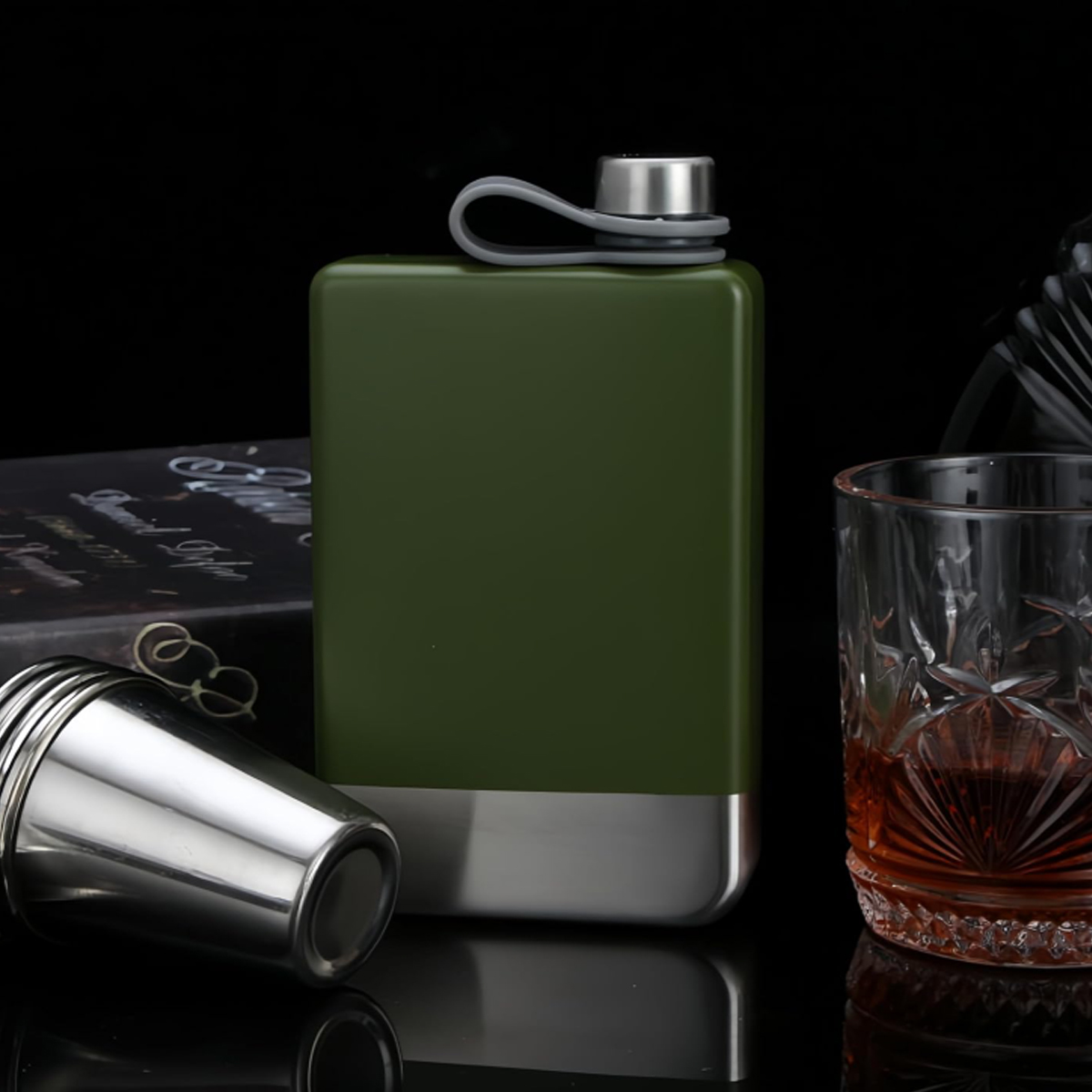 9Oz. Stainless Steel Hip Flask with Screw Cap 5