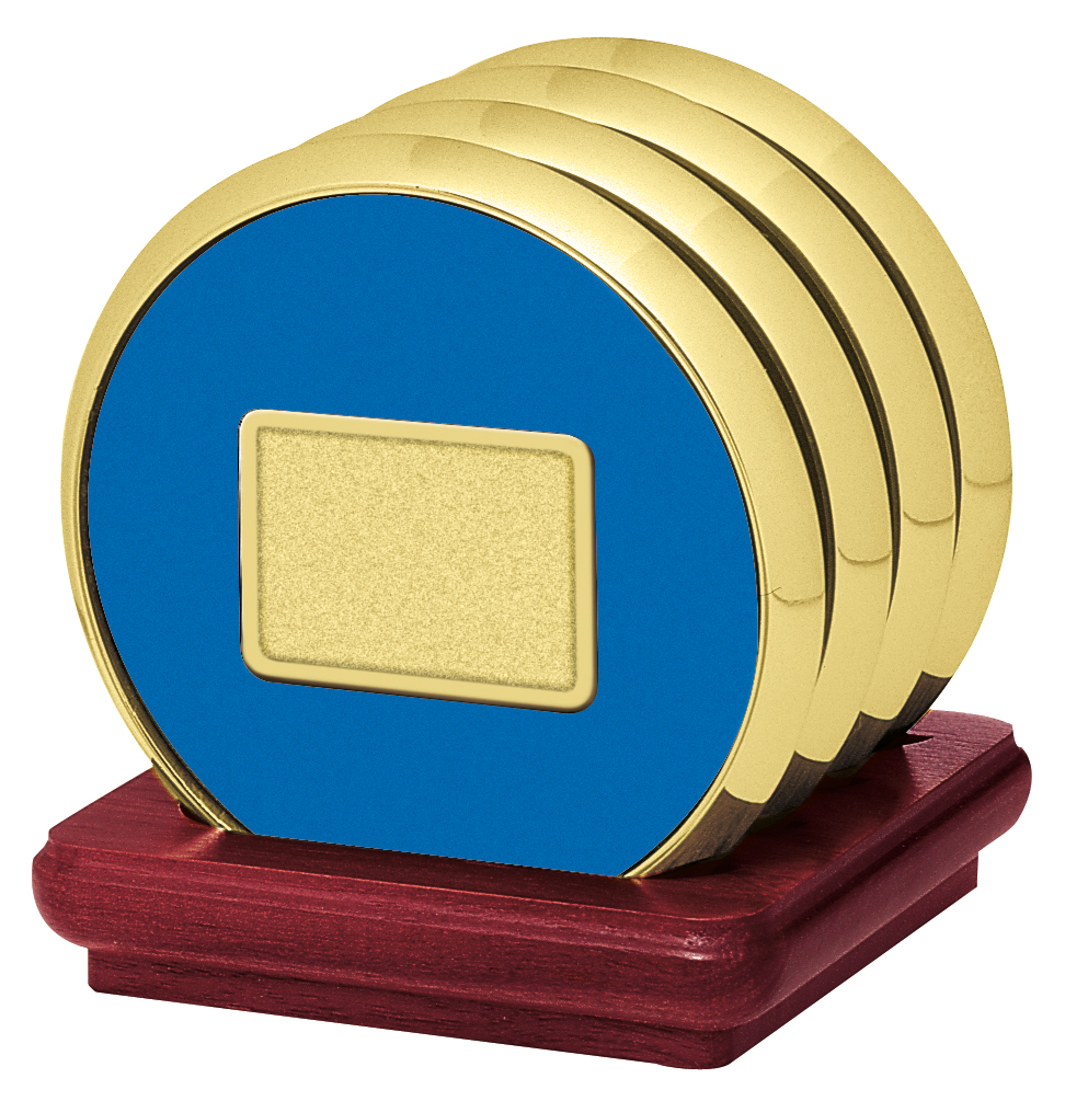 JAFFA® Four Coasters with Solid Cherry Stand 28