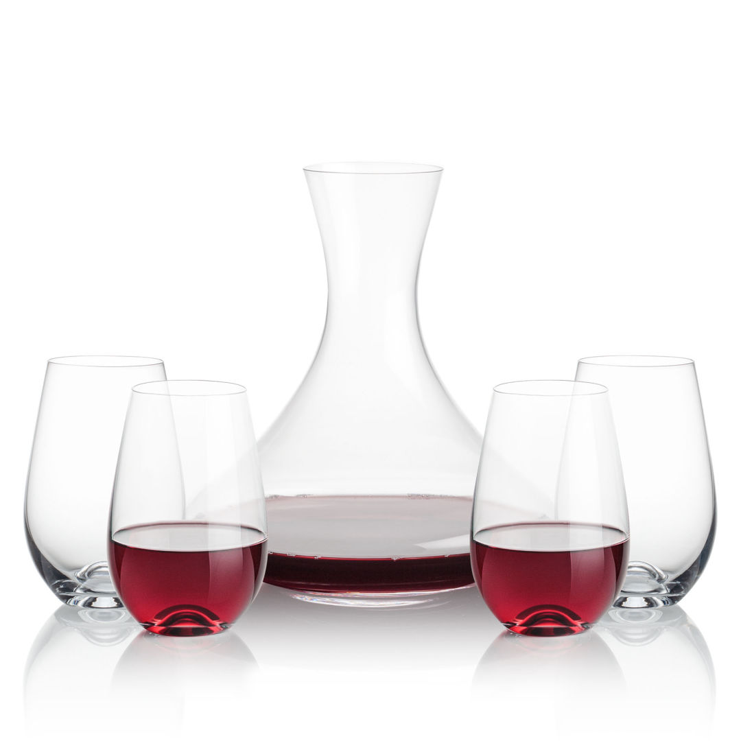 Senderwood Carafe & Boston Stemless Wine 7