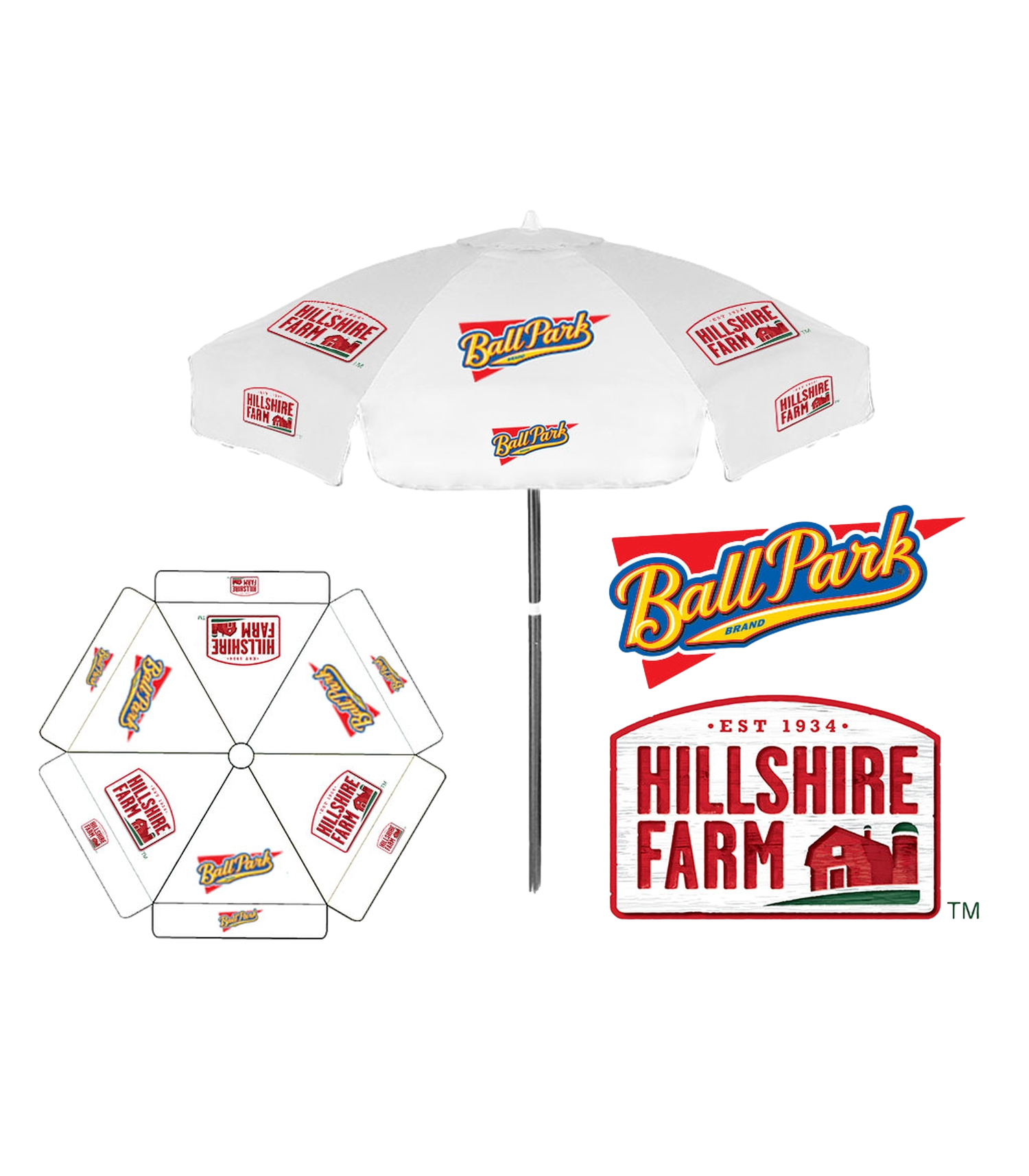 6 1/2' Aluminum Patio Umbrella (Full Color) 3