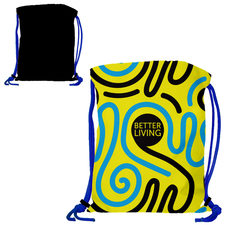Super Drawstring Pack (One side Imprint)-Royal Heavy Rope 3