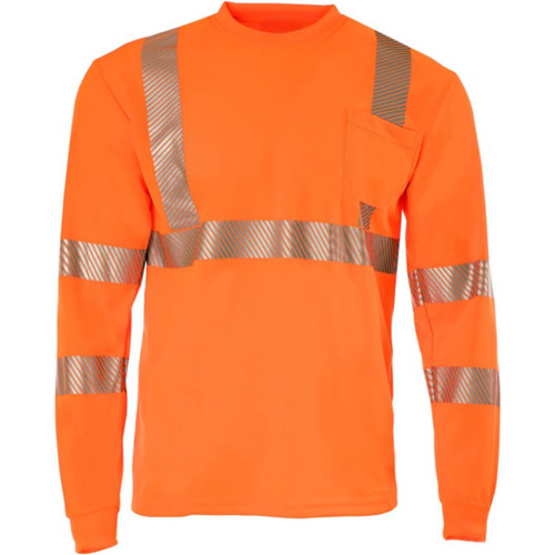 VISIPRO Long Sleeve Reflective Safety T-Shirt with Pocket - 6