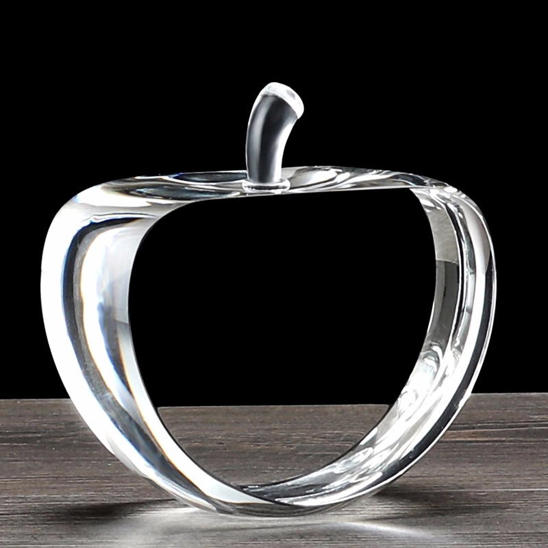 Engravable Crystal Apple Paperweight 4