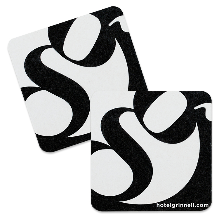 60 Point 4"Pulp Board Coasters, DIGITAL PRINT - Square 3