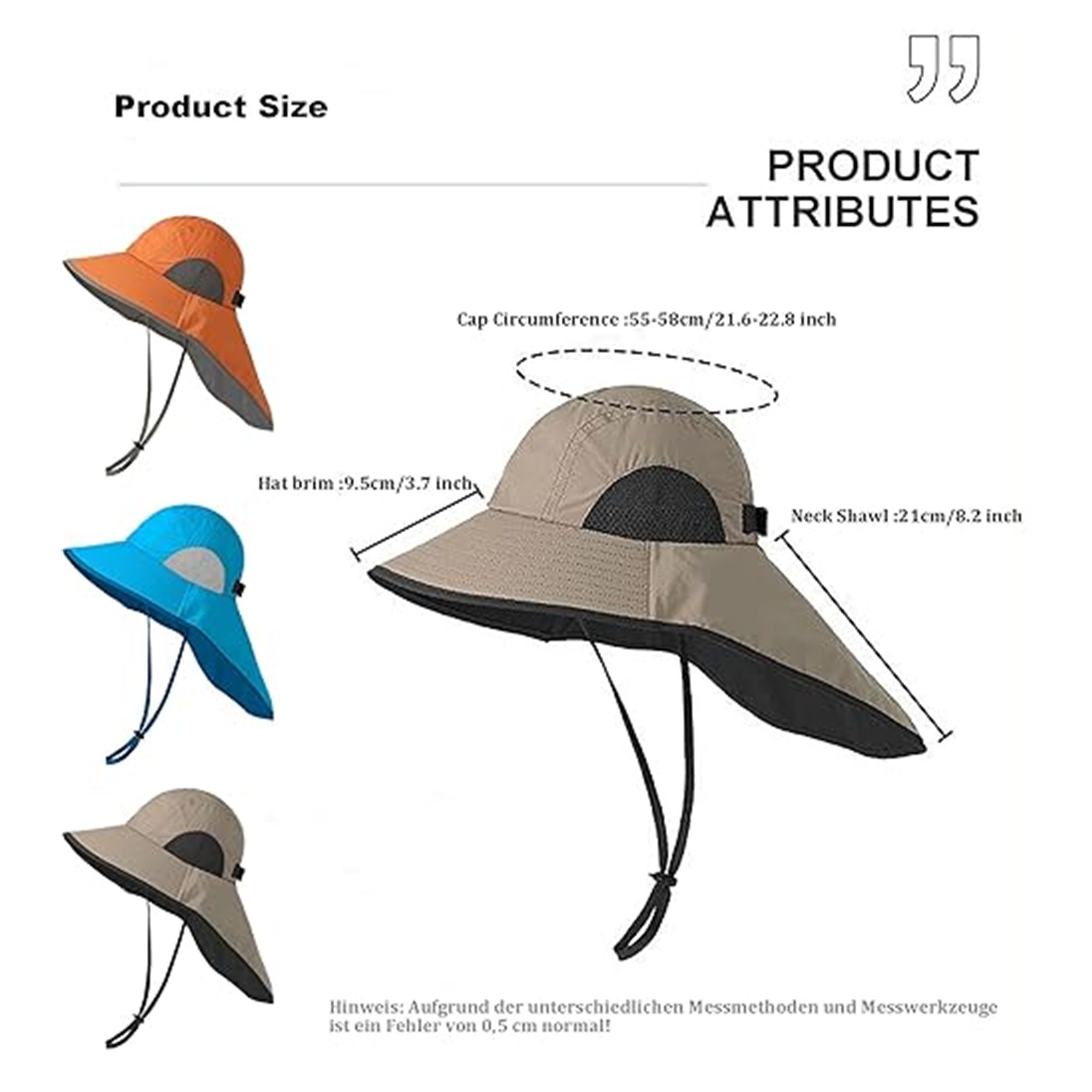 UV Sun Hat With Neck Flap 2