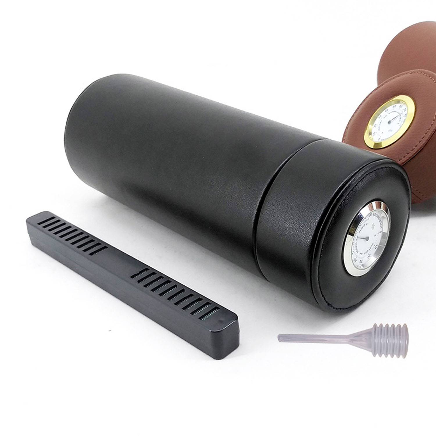 PU Leather Cigar Humidor Case w/ Hygrometer 5