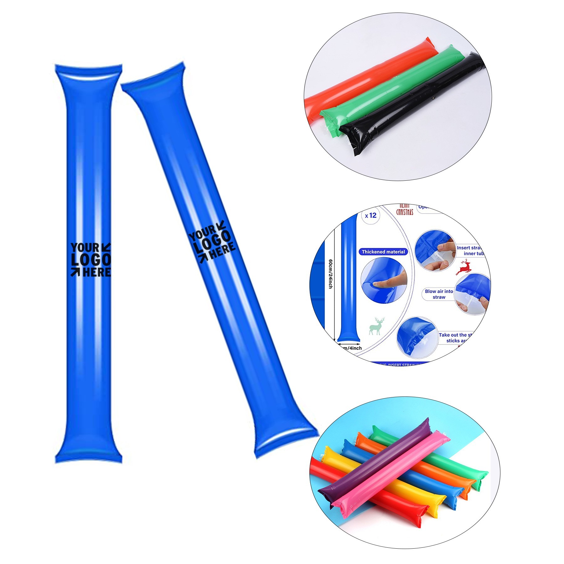 Cheerleading Plastic Inflatable Cheer Stick 2
