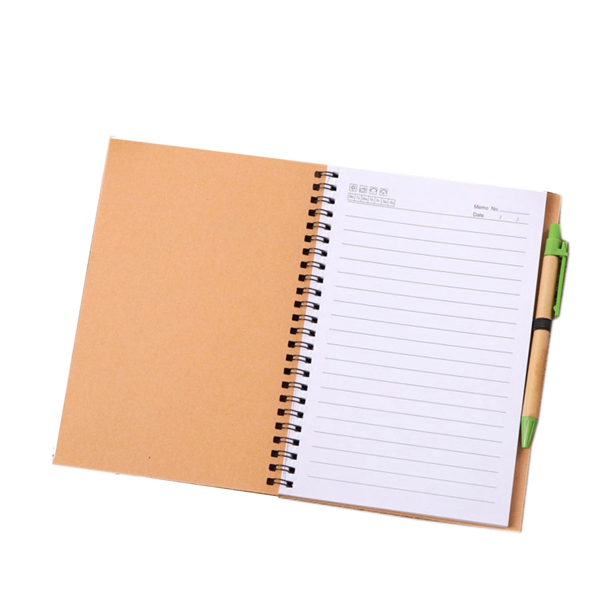 Full Color Imprint Spiral Diaries Notebook With Matching Pen 3