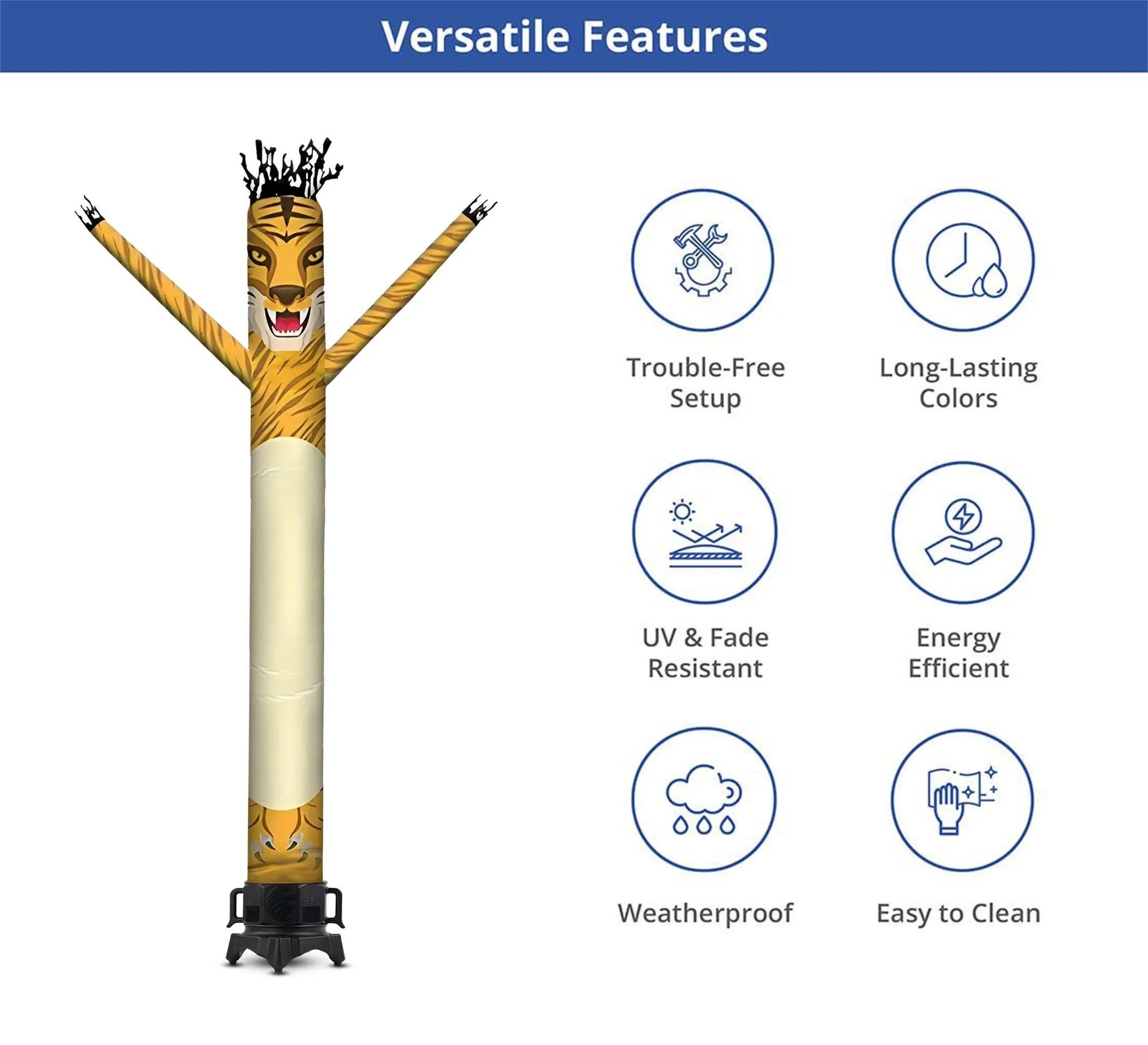 Wildcat Inflatable Tube Man Mascot with Blower 2