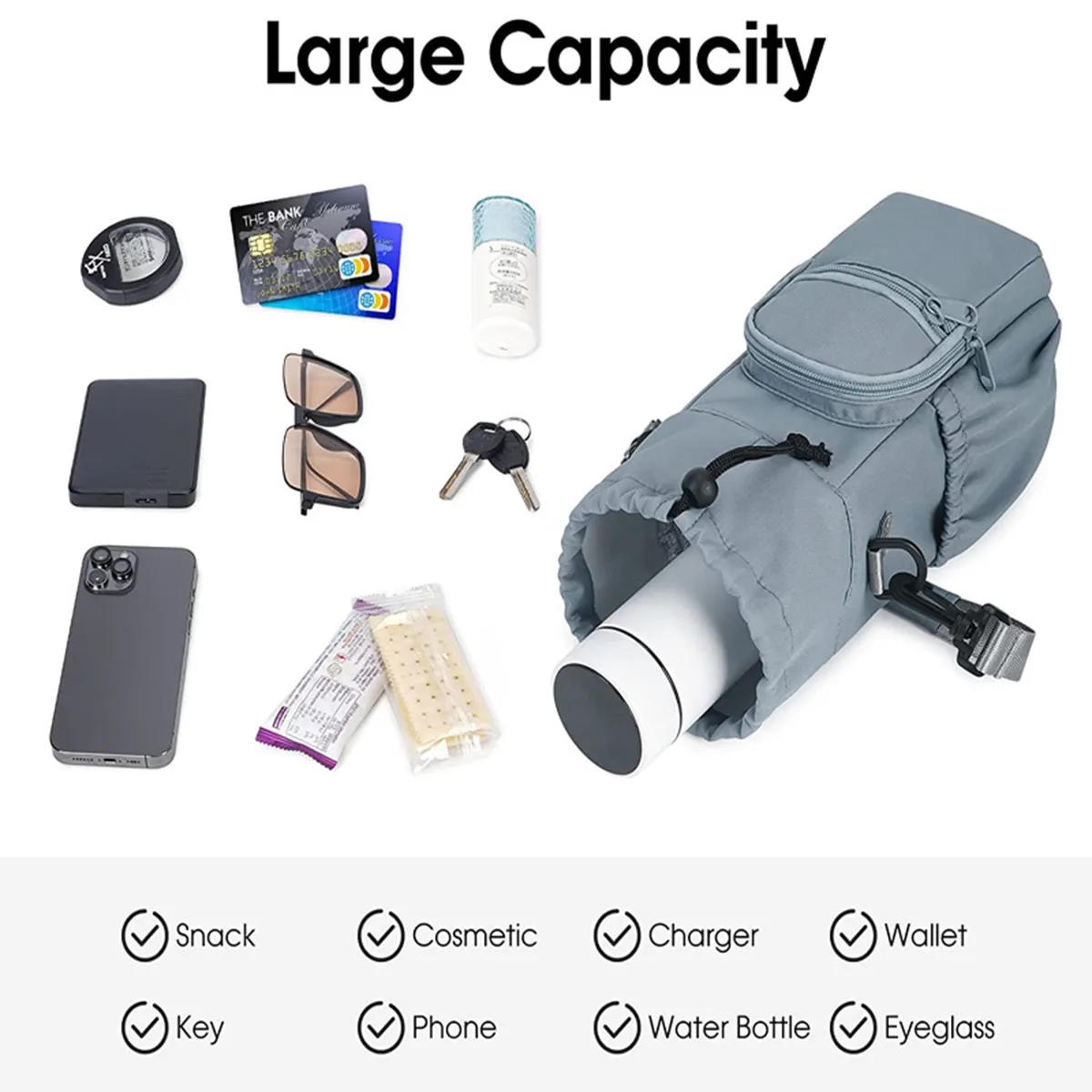 32oz 40oz Custom Insulated Water Bottle Holder with Strap 7