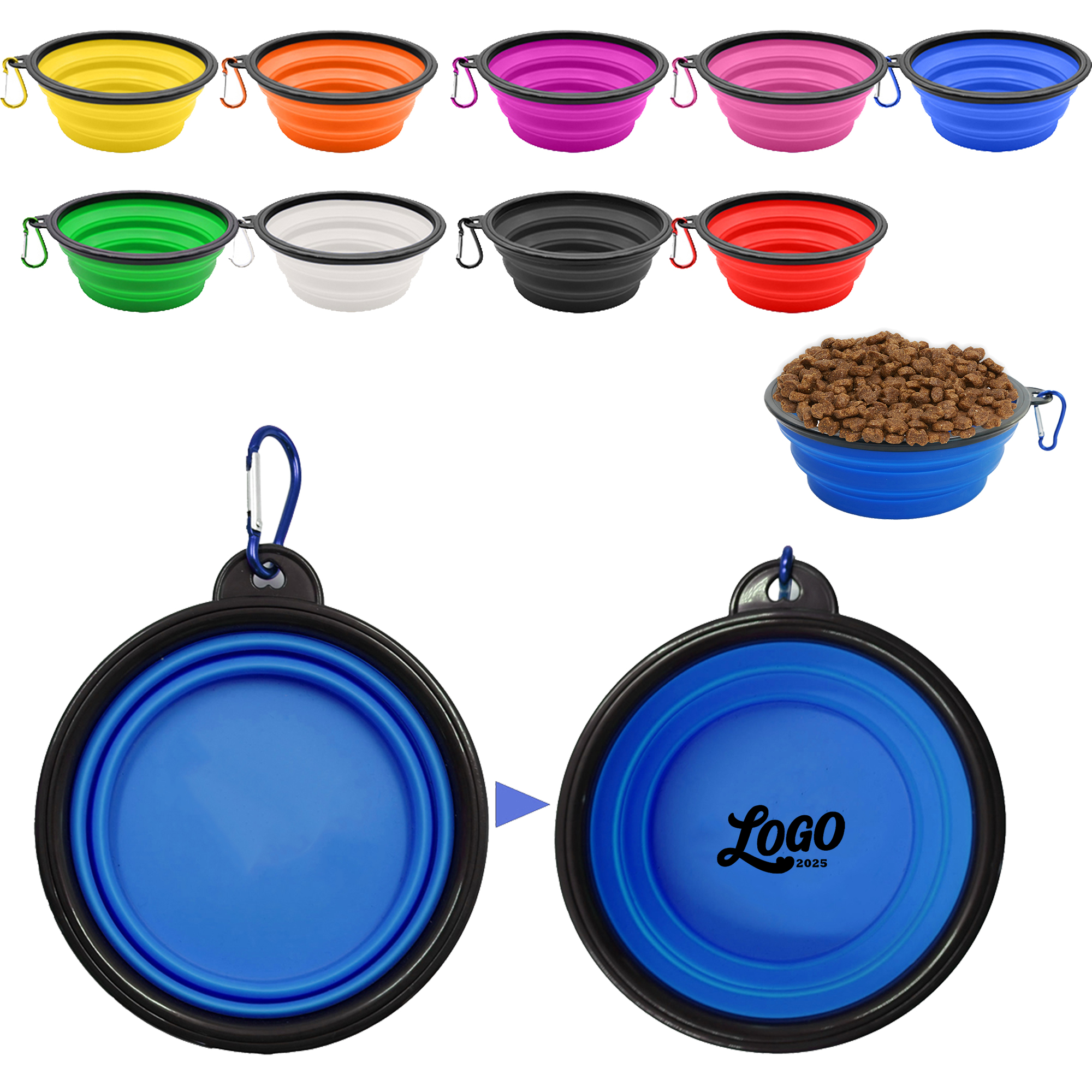 Foldable Travel Dog Bowl With Lid 2