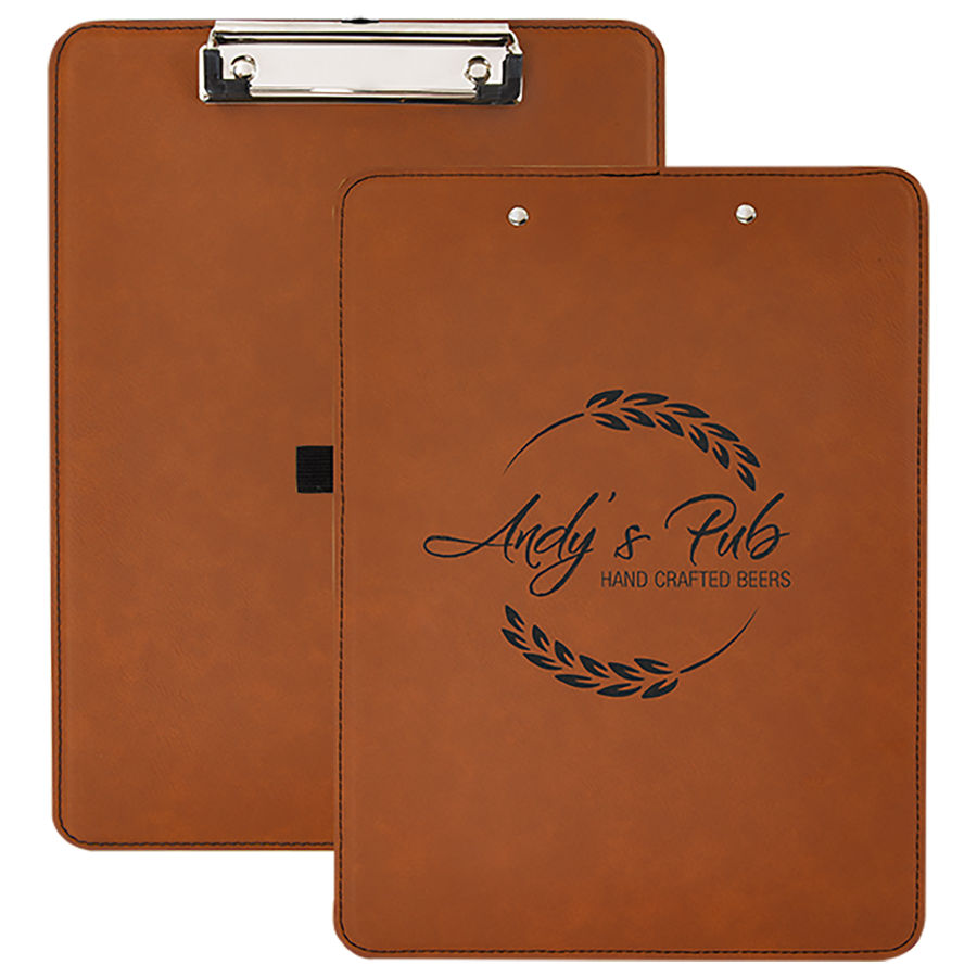 9" x 12 1/2" Rawhide Leatherette Clipboard 1