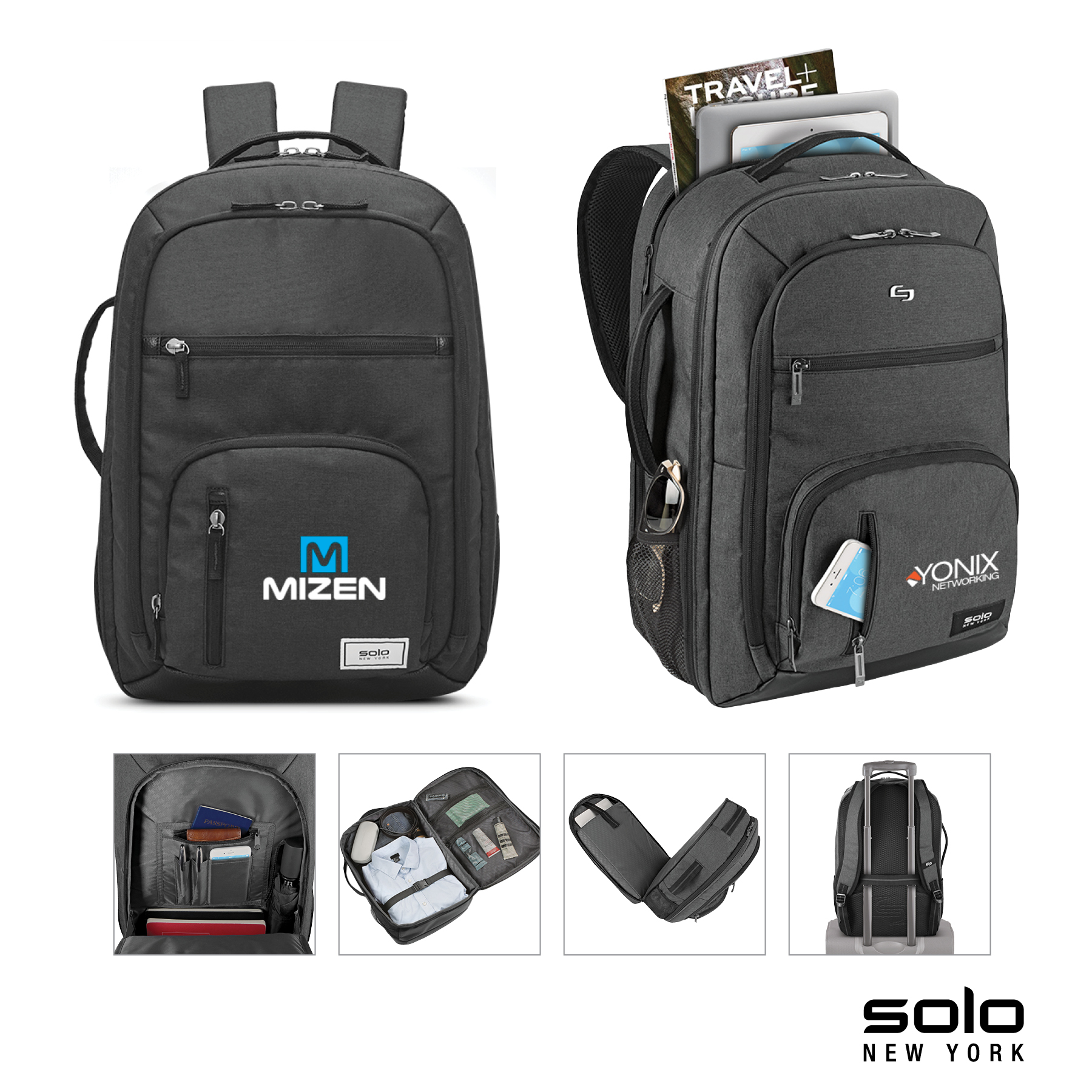 Solo New York Grand Travel TSA Backpack 9
