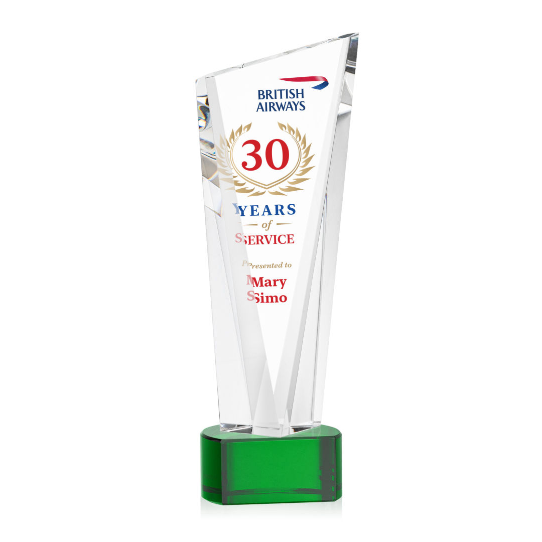 Plymouth VividPrint™ Award on Paragon Base - Green 10