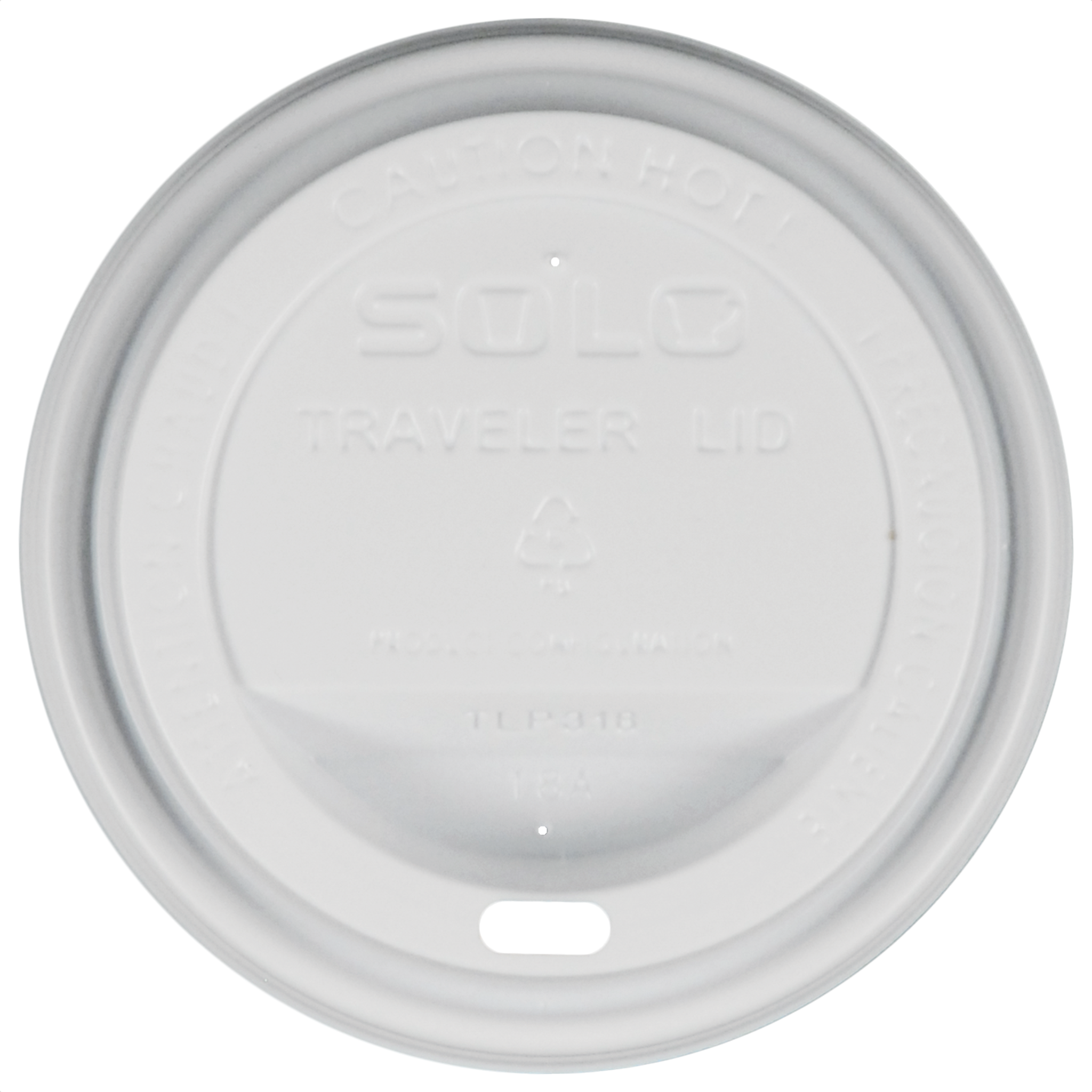 10/12/16/20 oz White Cup Domed Lid - White 1