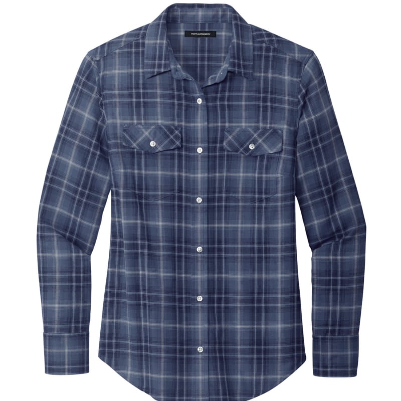 Port Authority Ladies Long Sleeve Ombre Plaid Shirt 6