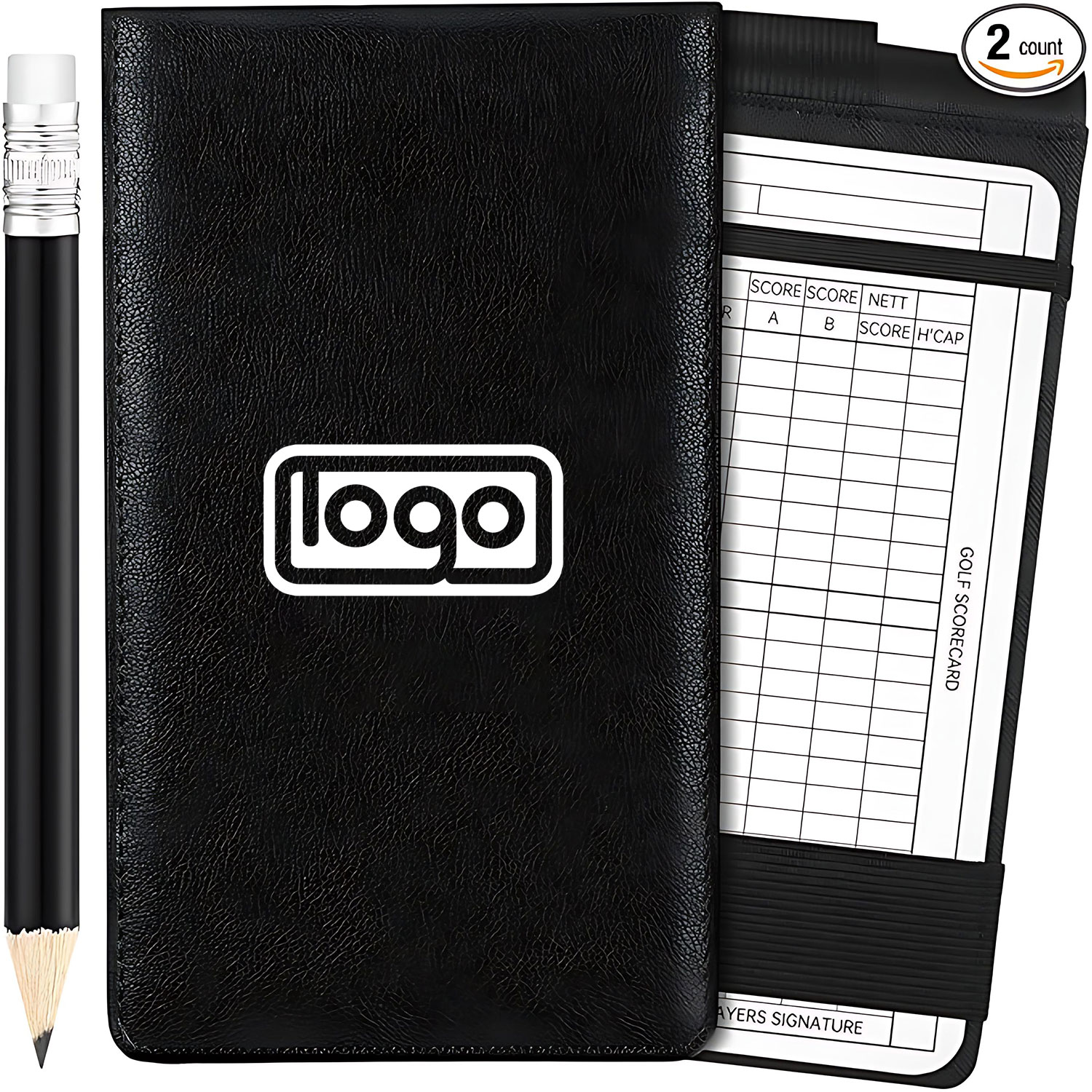 Portable Wear-Resistant PU Leather Golf Scorecard 7