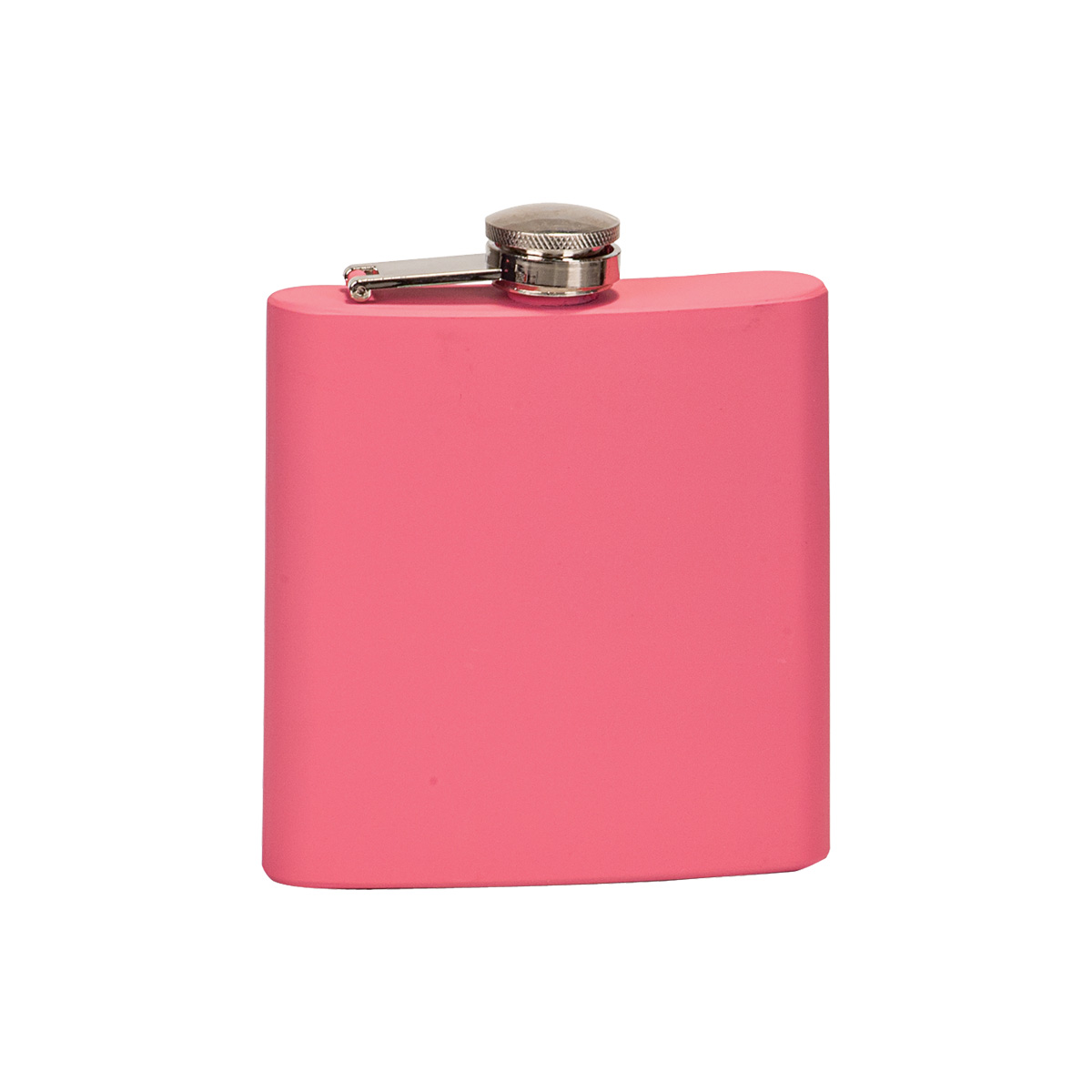 6 oz. Matte Pink Stainless Steel Flask, custom water bottle with logo imprint 3